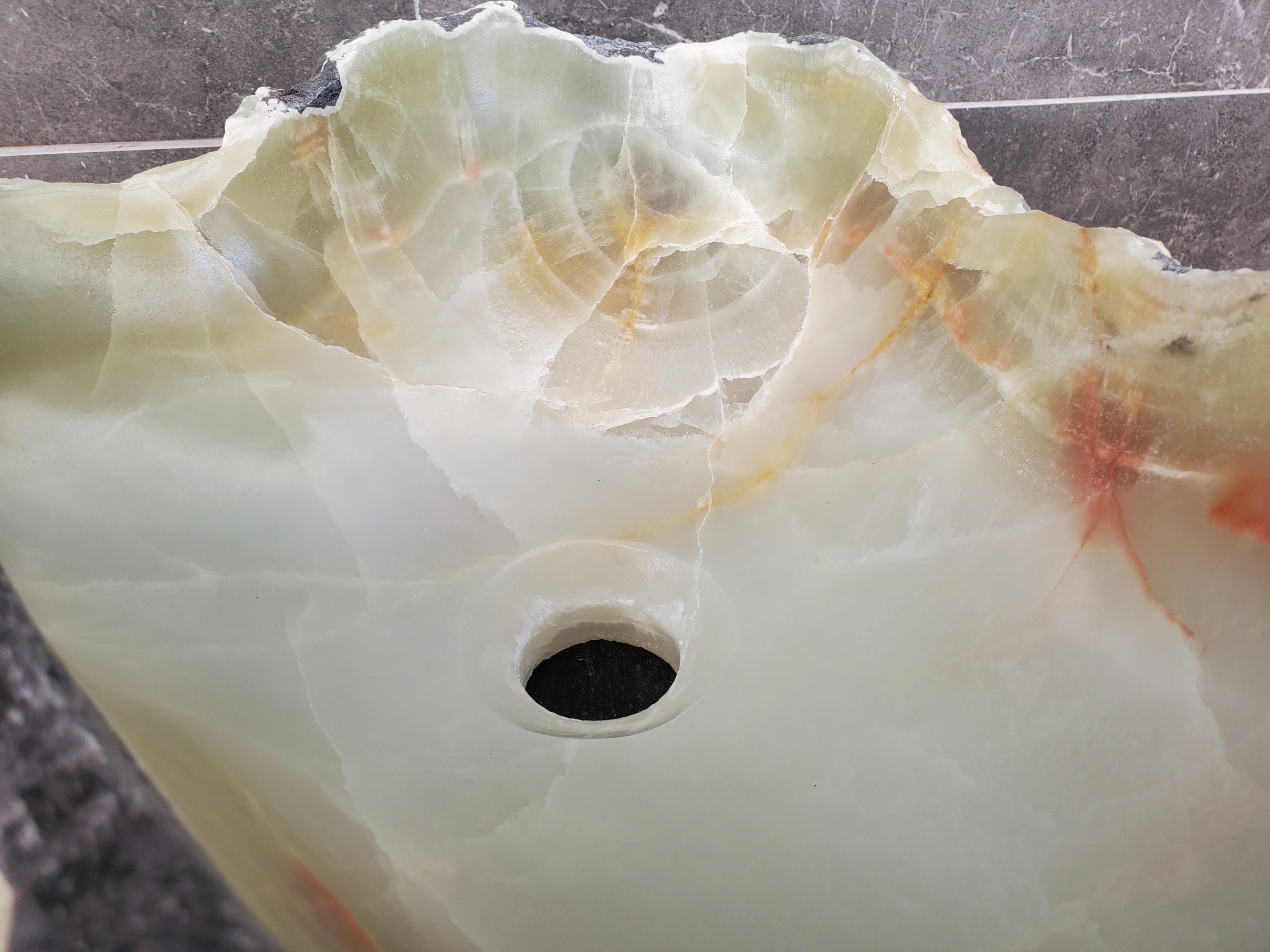 S31_17 Onyx Stone Vessel Bathroom Sink