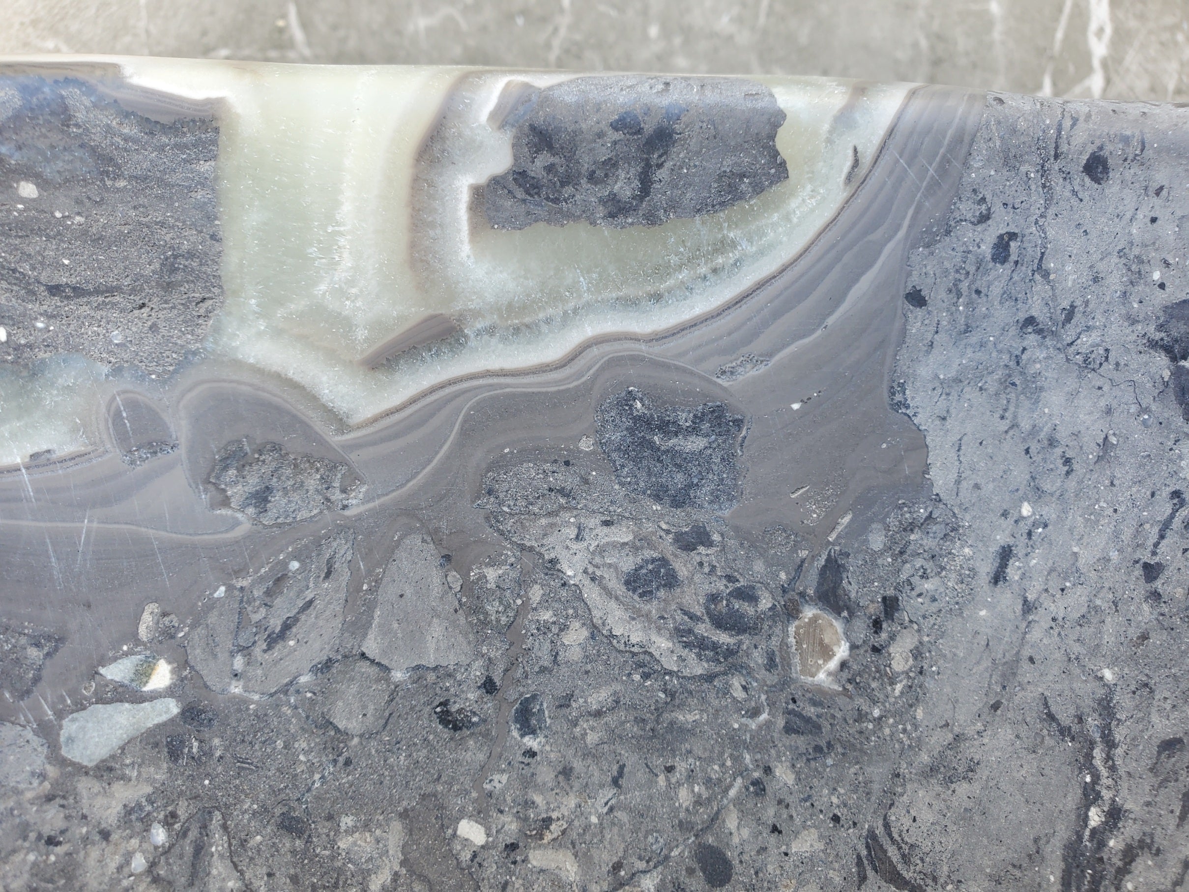 S30_23 Onyx Stone Vessel Bathroom Sink - 17.5 x 14 inch