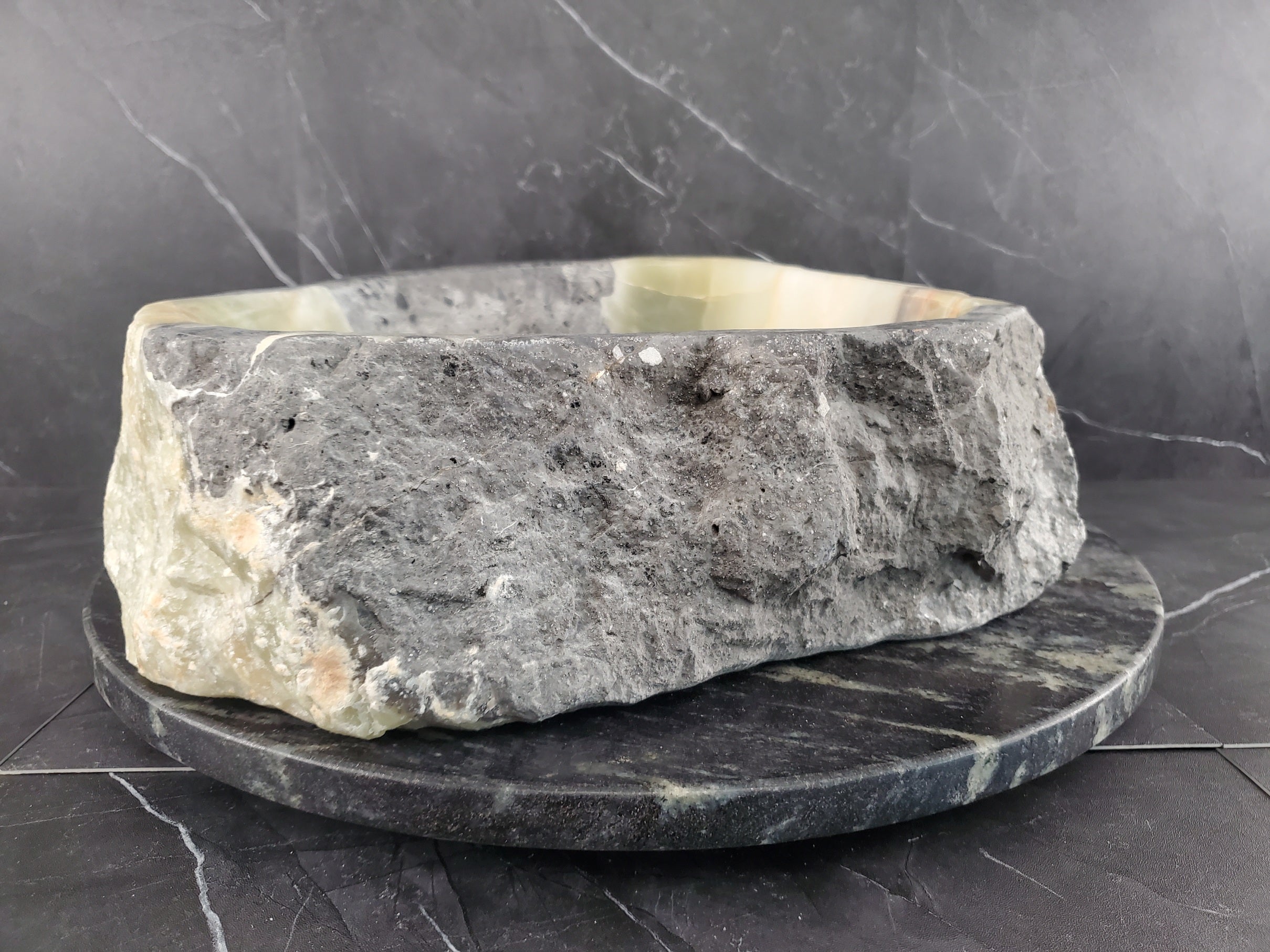 S26_11 Onyx Stone Vessel Bathroom Sink - 18 x 11 inch