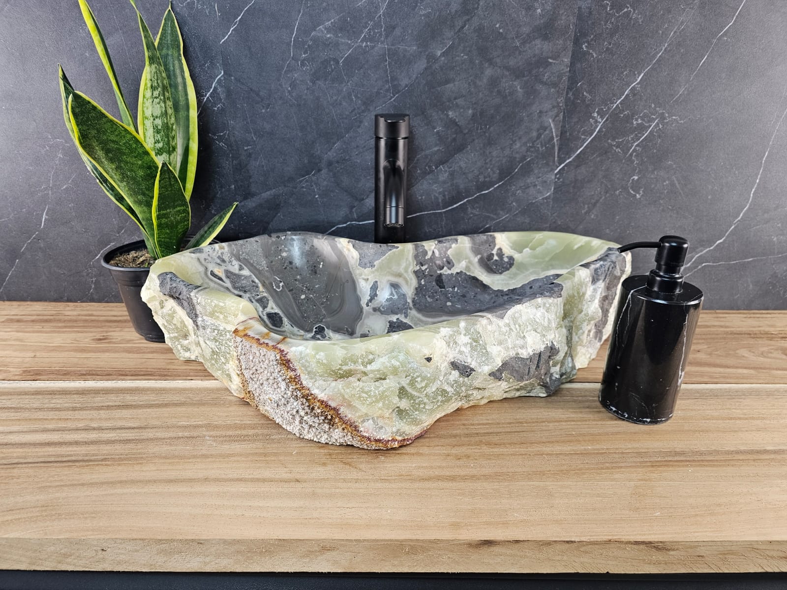 S29_01 Onyx Stone Vessel Bathroom Sink
