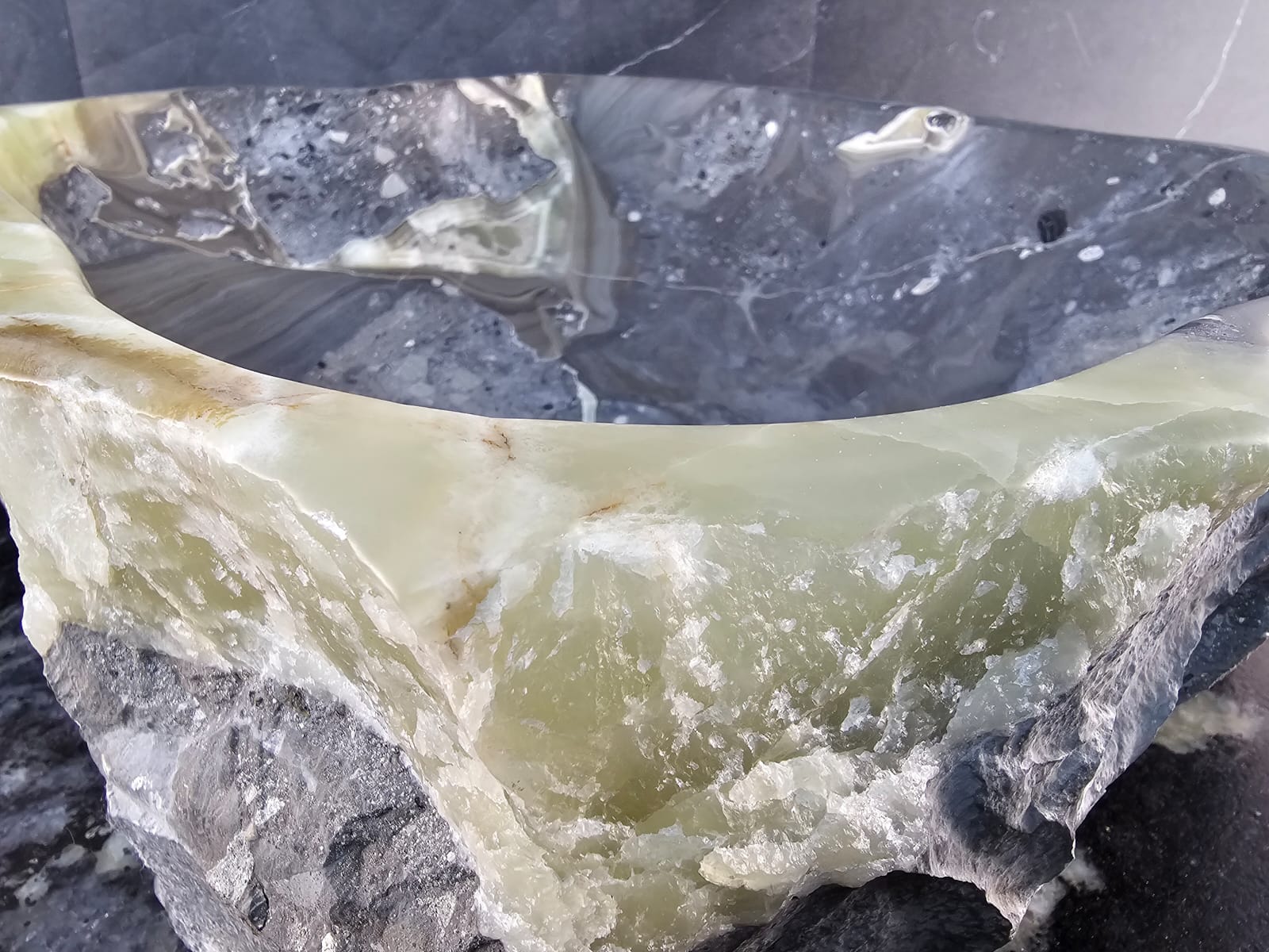 S29_05 Natural Stone Vessel Bathroom Sink - 16 x 14 inch
