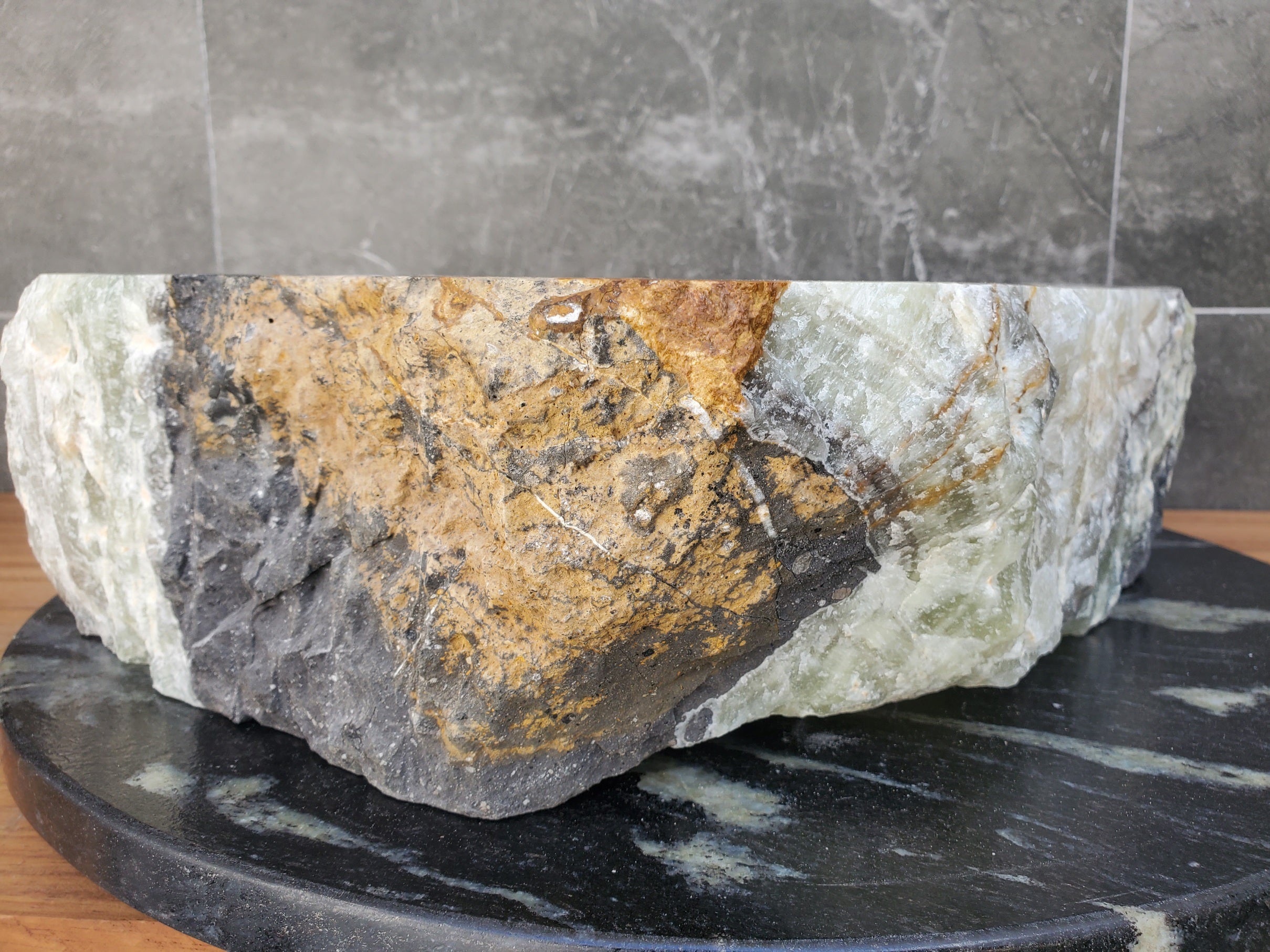 S29_32 Onyx Stone Vessel Bathroom Sink