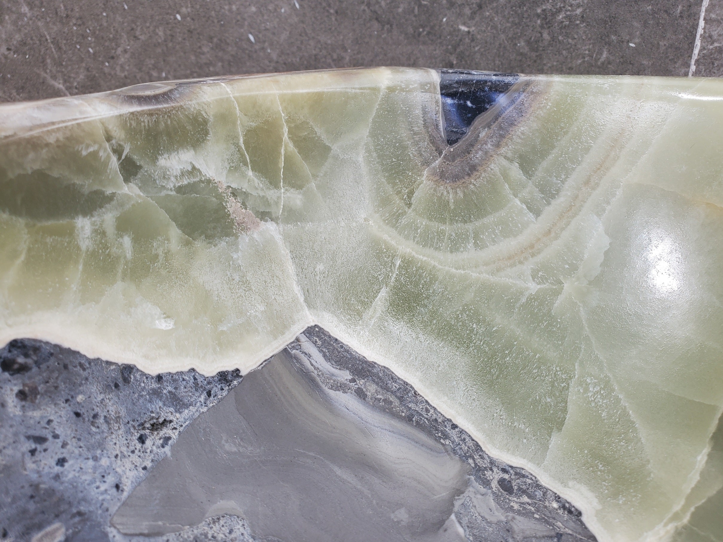 S31_14 Onyx Stone Vessel Bathroom Sink - 20 x 15 inch