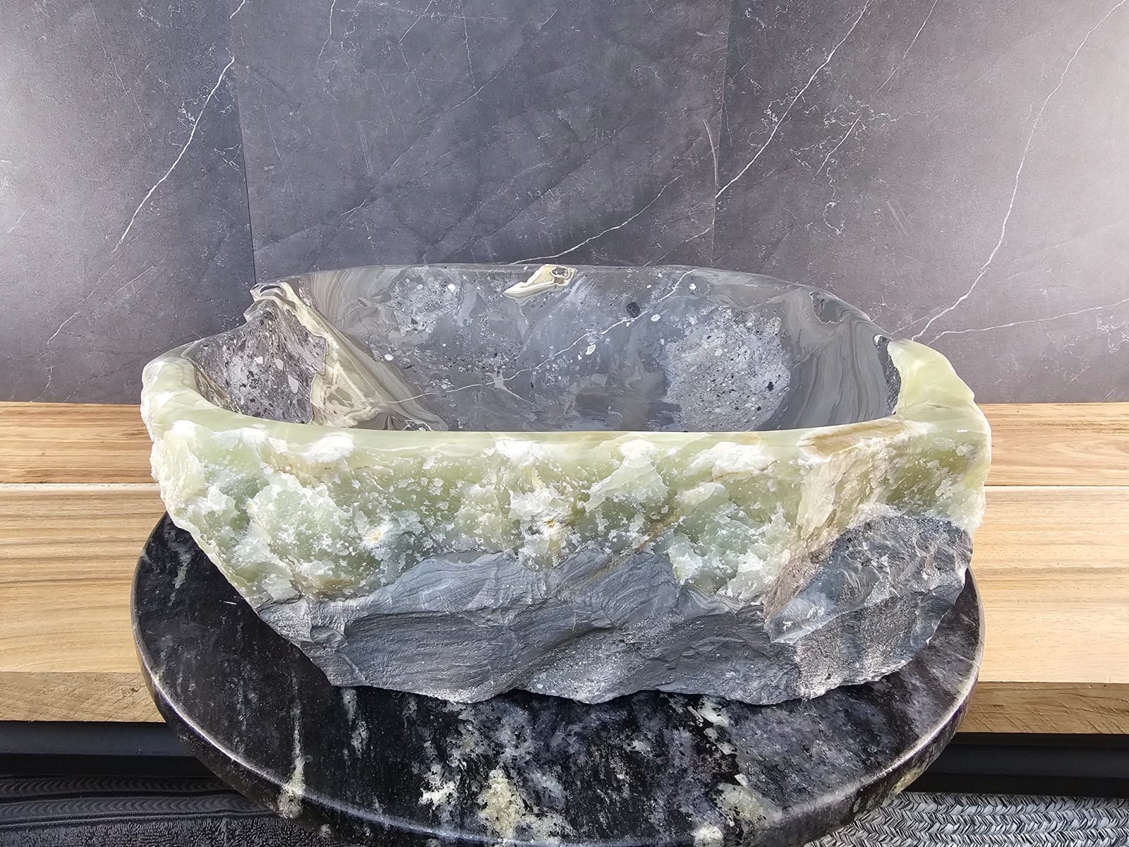 S29_05 Natural Stone Vessel Bathroom Sink - 16 x 14 inch