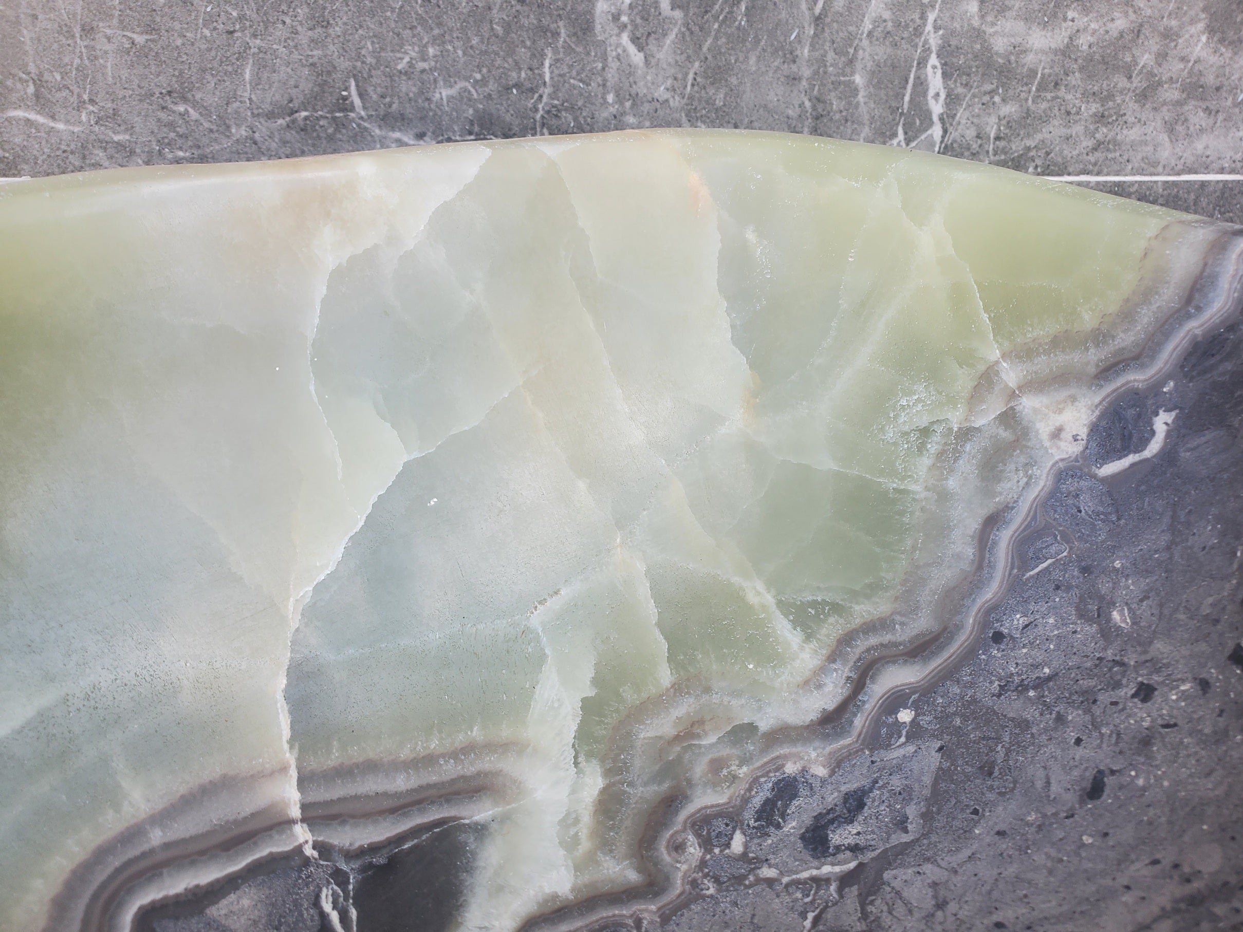 S30_20 Onyx Stone Vessel Bathroom Sink - 16.5 x 13 inch