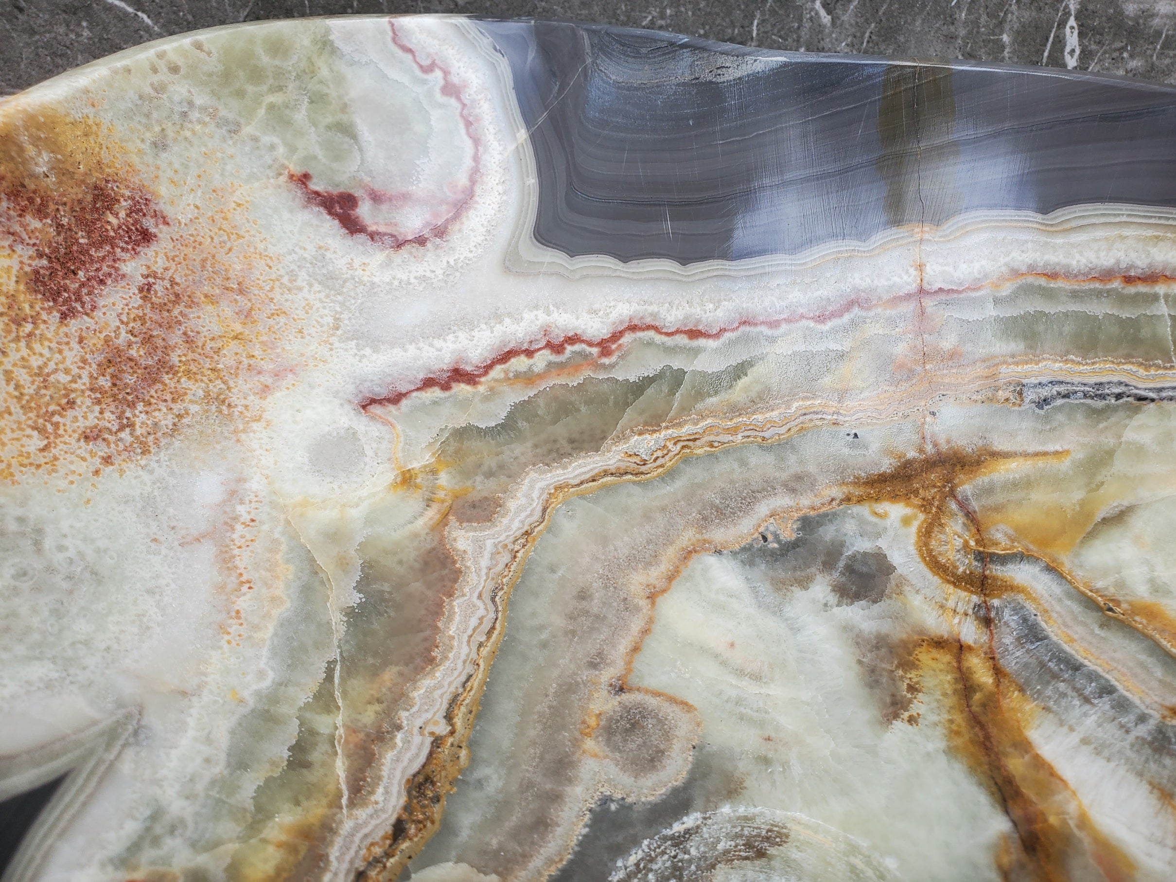 S31_01 Onyx Stone Vessel Bathroom Sink - 19 x 15 inch