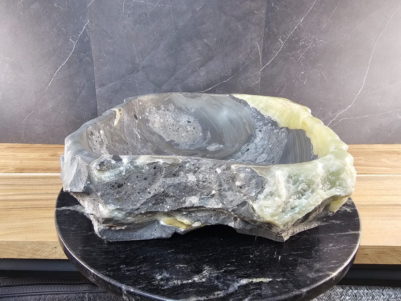 S29_05 Natural Stone Vessel Bathroom Sink - 16 x 14 inch