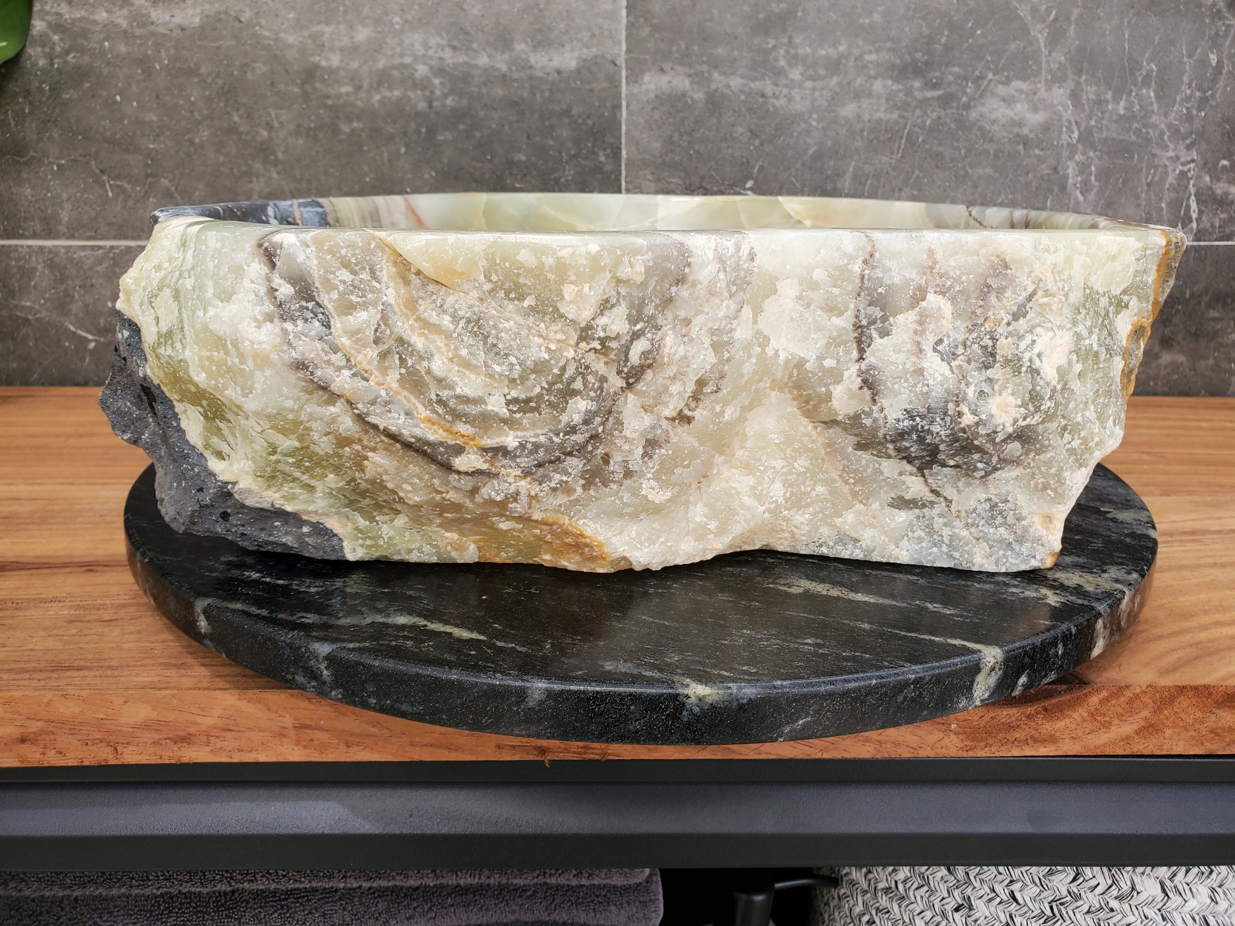 S31_12 Onyx Stone Vessel Bathroom Sink