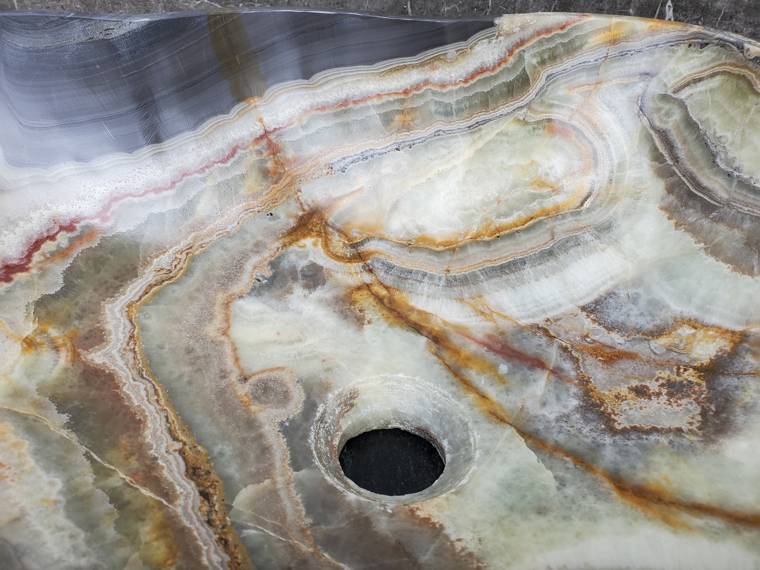 S31_01 Onyx Stone Vessel Bathroom Sink