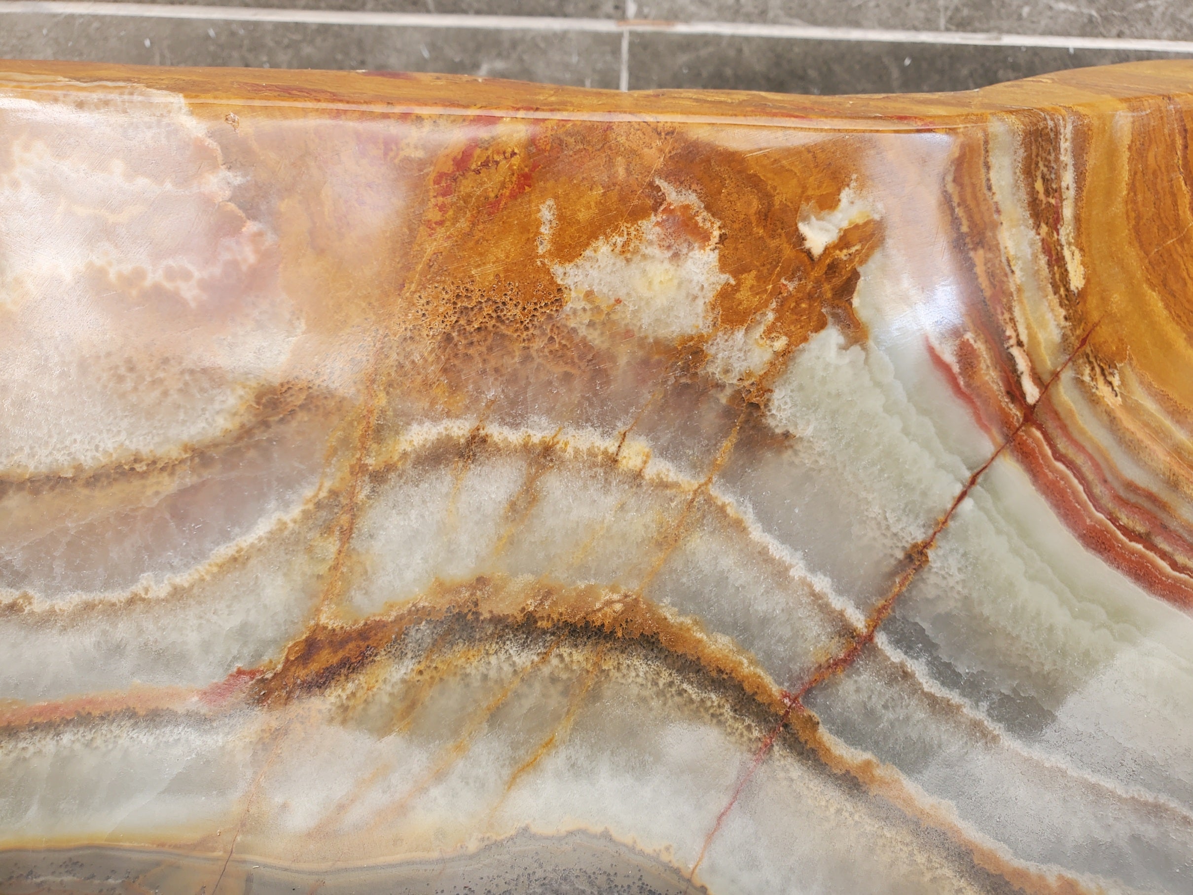 S31_19 Onyx Stone Vessel Bathroom Sink