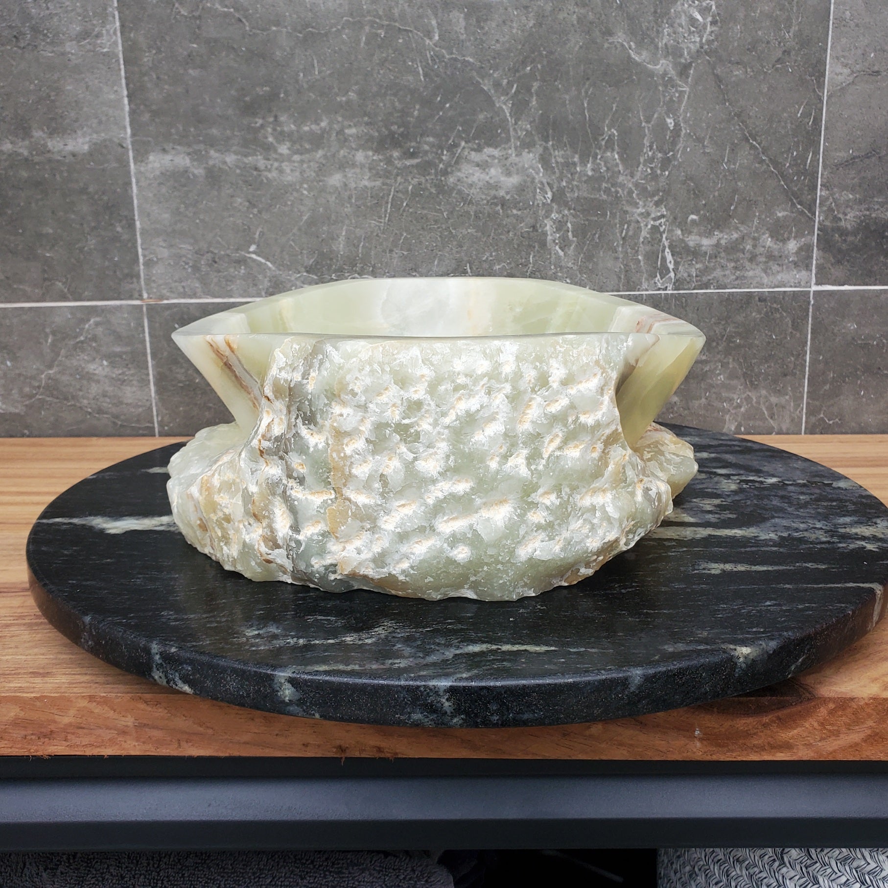 S30_04 Onyx Stone Vessel Bathroom Sink - 16 x 12.5 inch