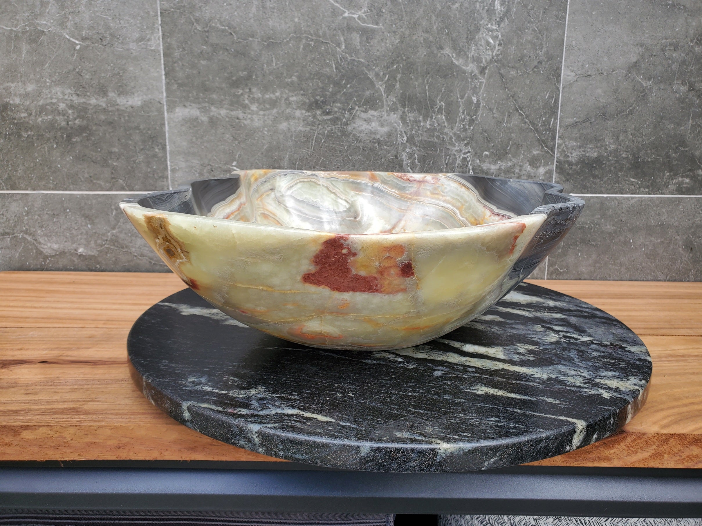 S31_01 Onyx Stone Vessel Bathroom Sink