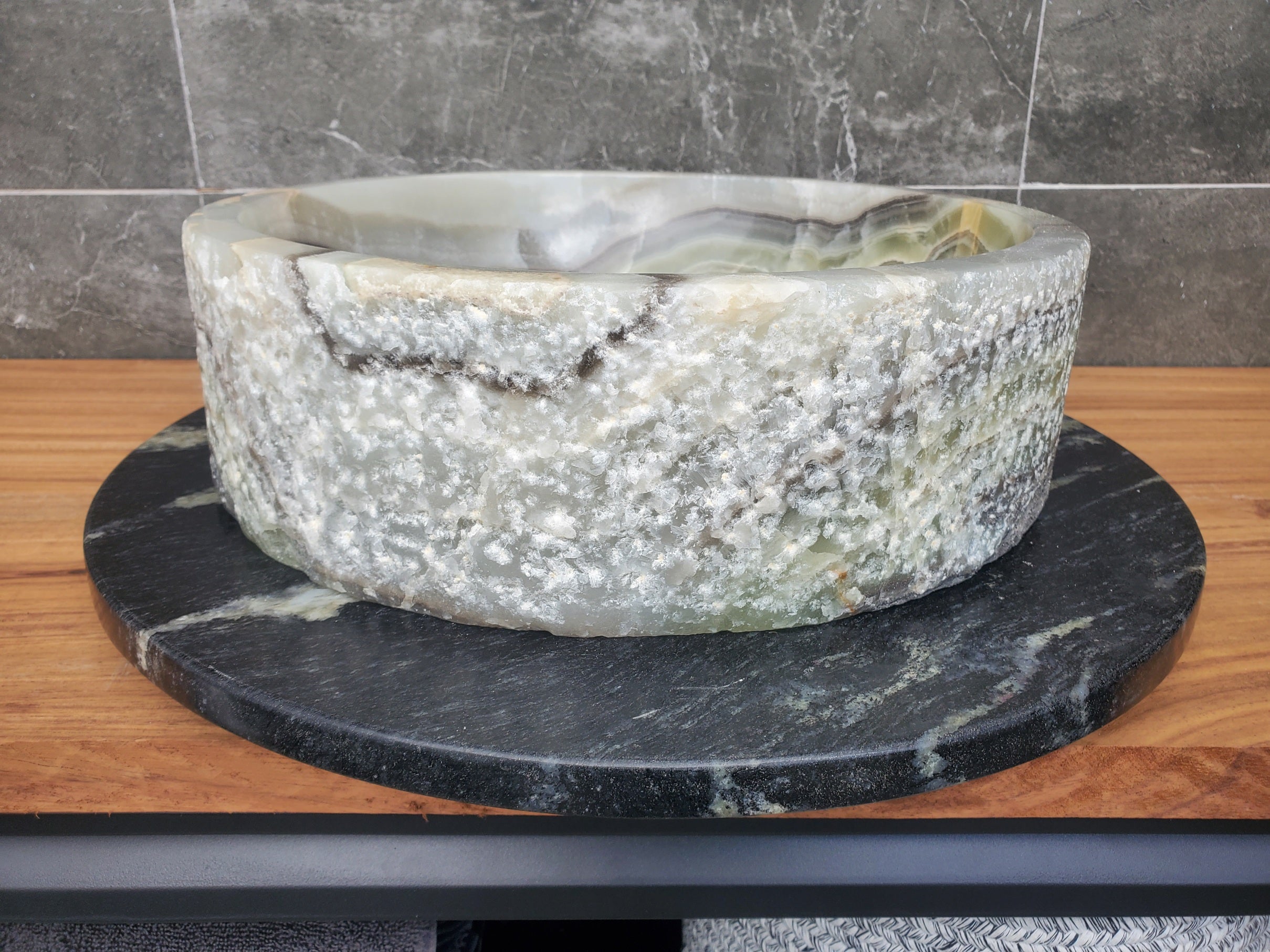 S29_30 Onyx Stone Vessel Bathroom Sink