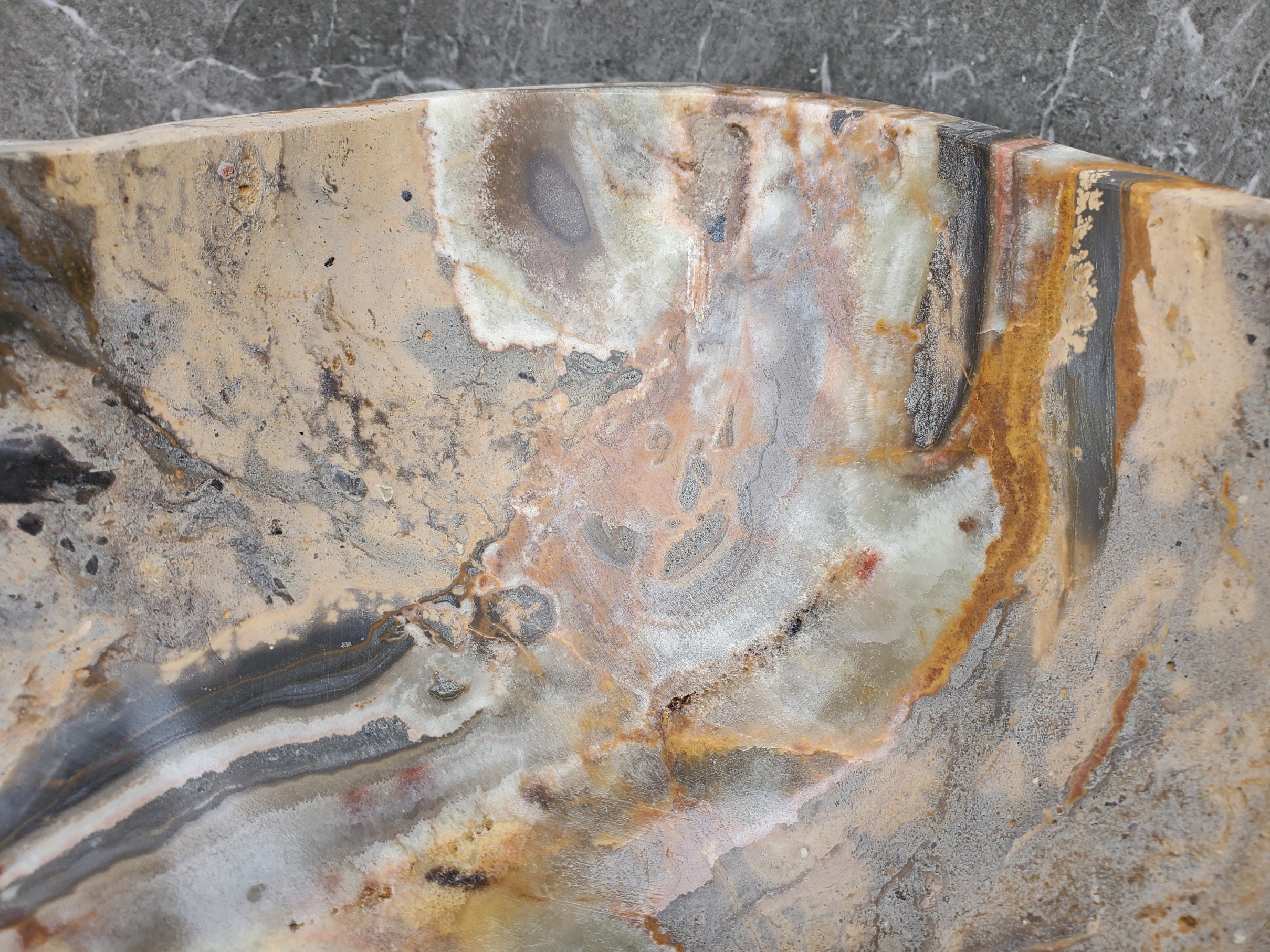 S30_31 Onyx Stone Vessel Bathroom Sink - 18.5 x 12 inch