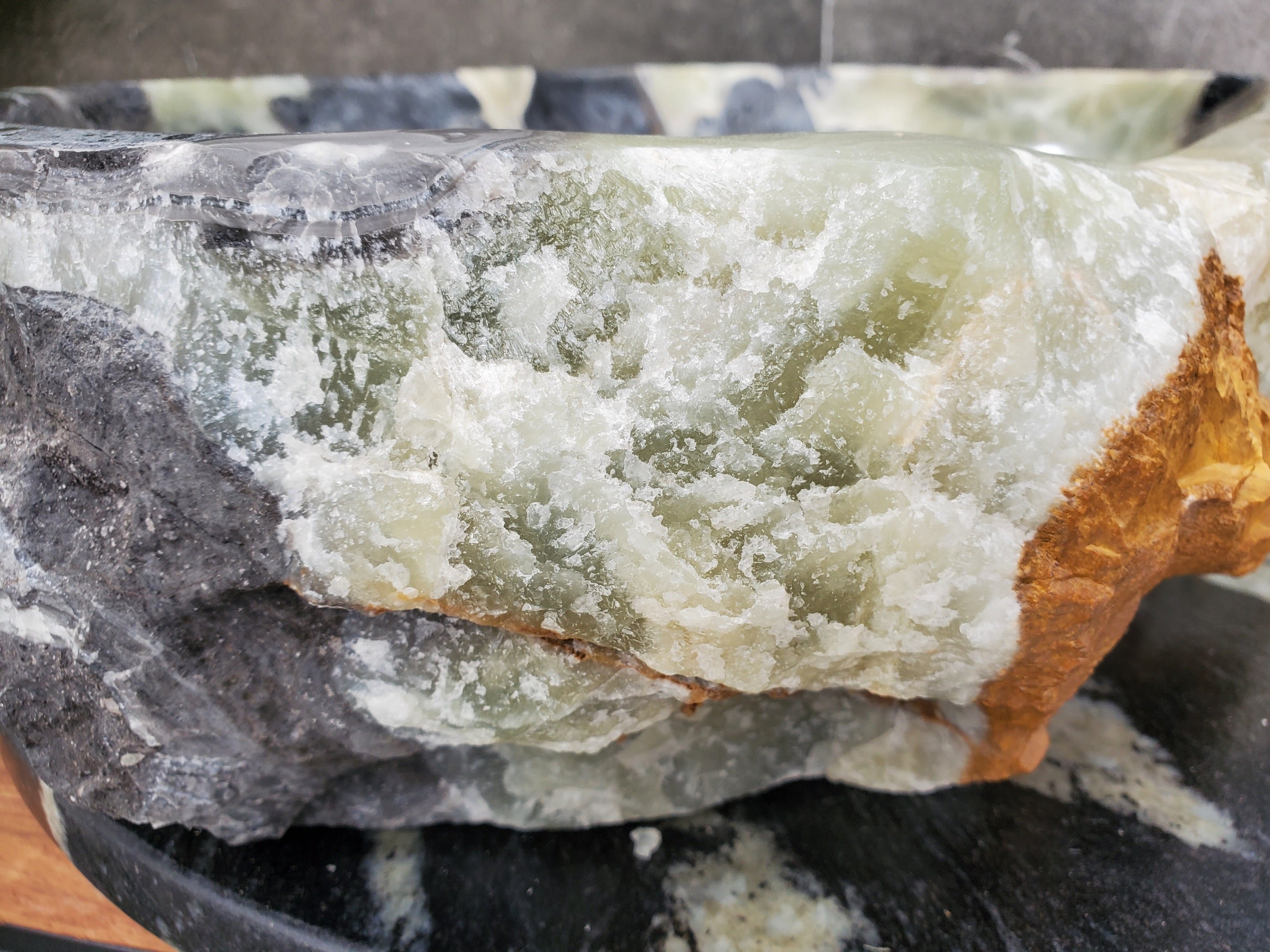 S31_14 Onyx Stone Vessel Bathroom Sink - 20 x 15 inch