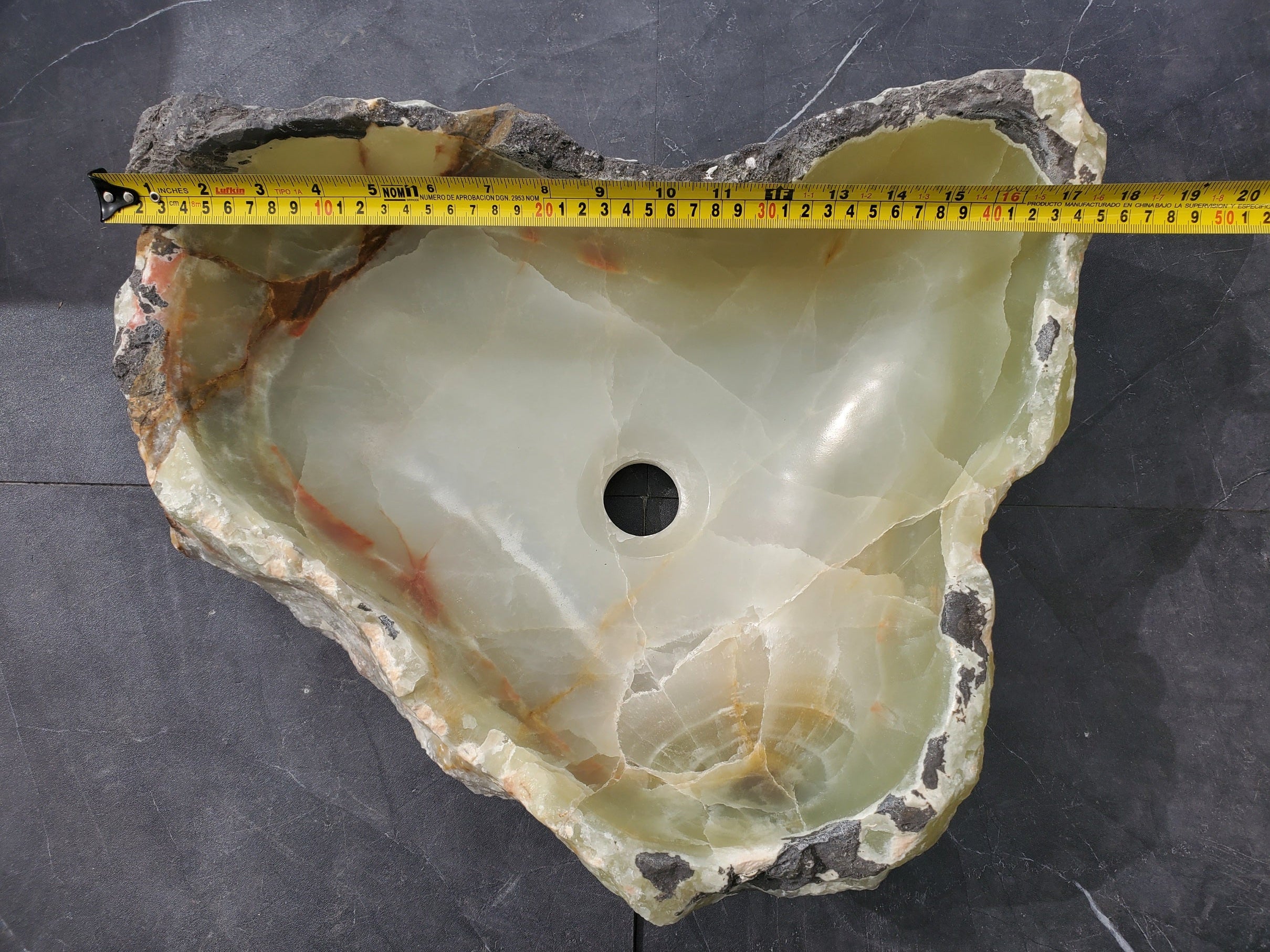 S31_17 Onyx Stone Vessel Bathroom Sink