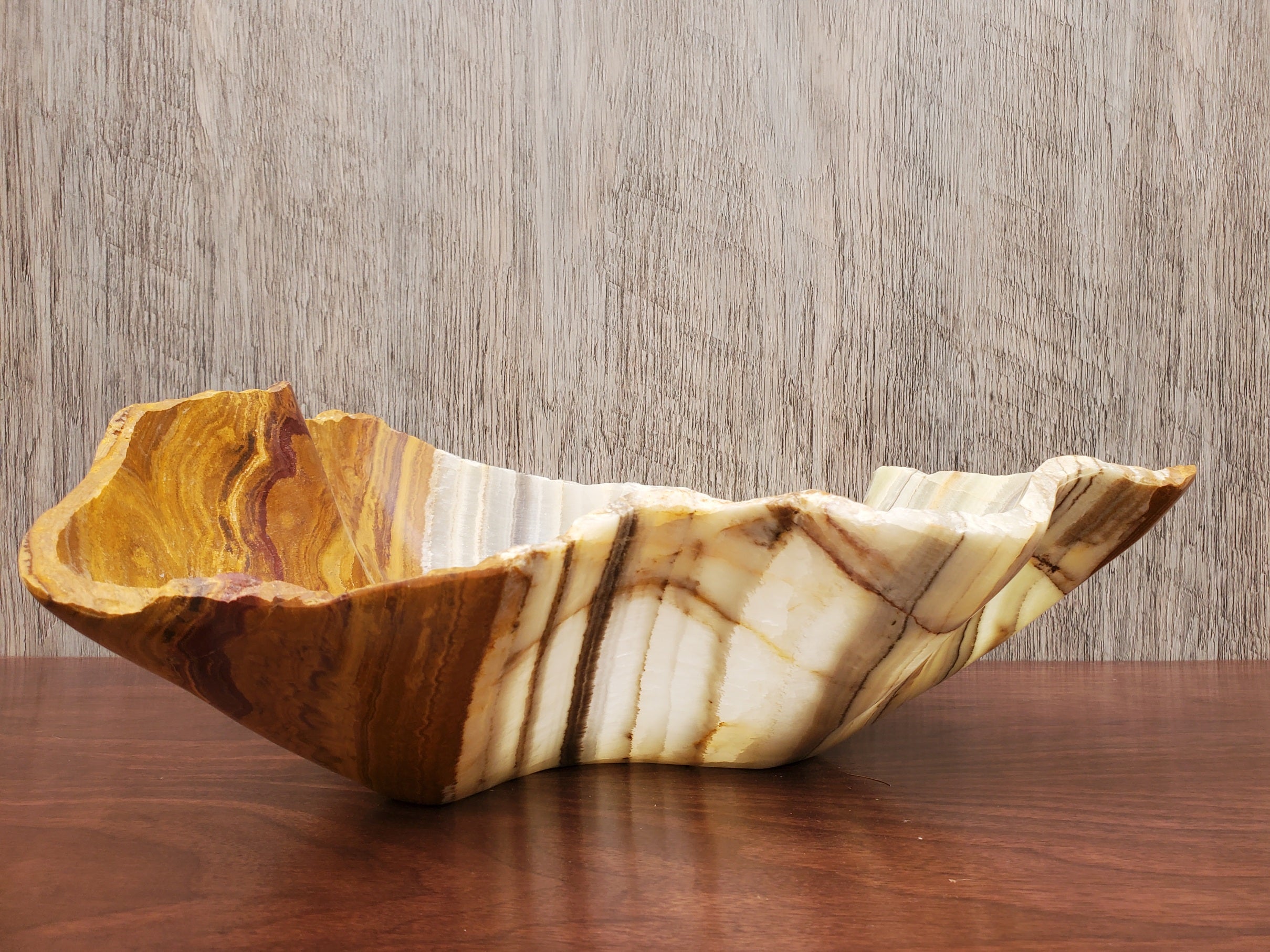 S23_18 Onyx Stone Vessel Bathroom Sink - 18 x 13 inch