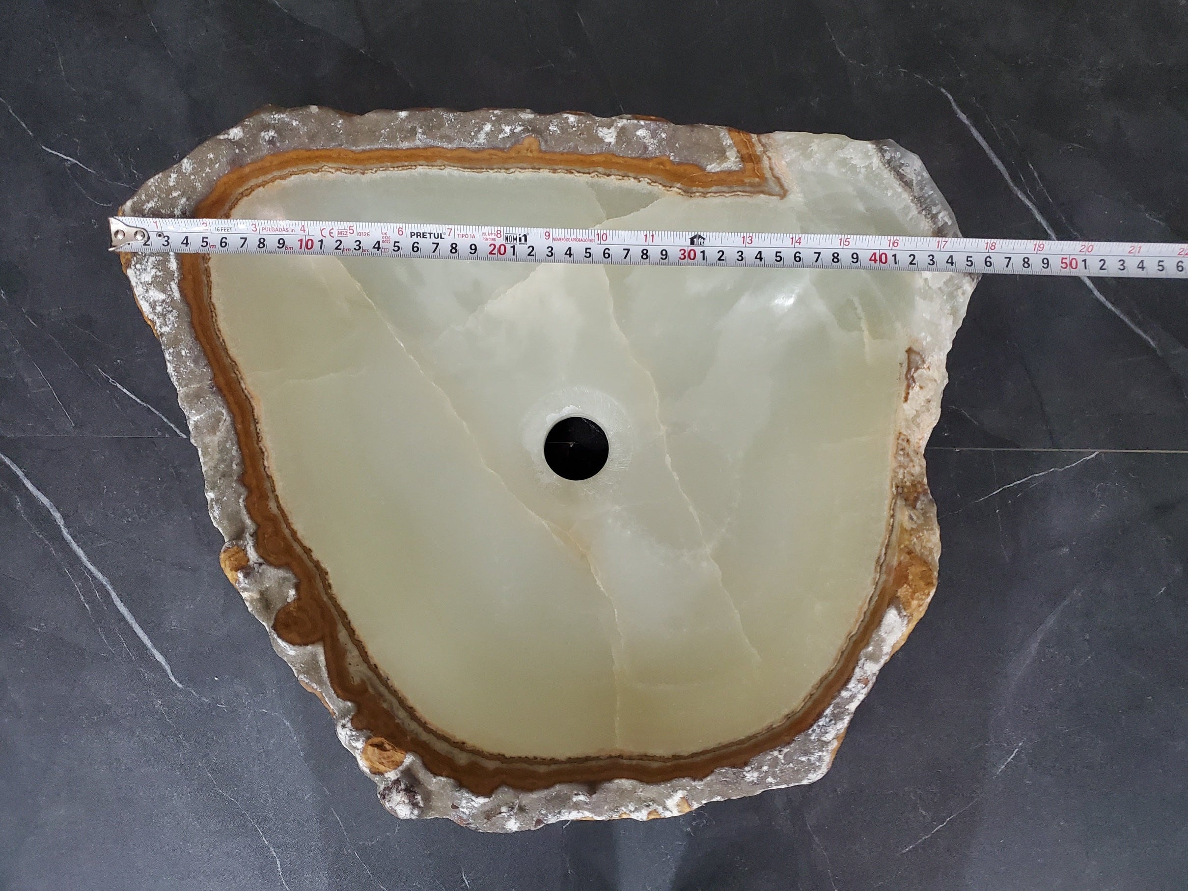 S28_15 Onyx Stone Vessel Bathroom Sink