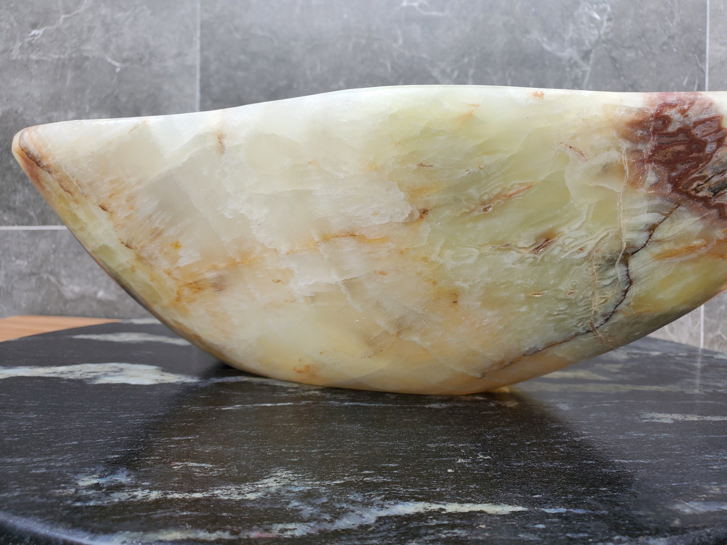 S31_02 Onyx Stone Vessel Bathroom Sink