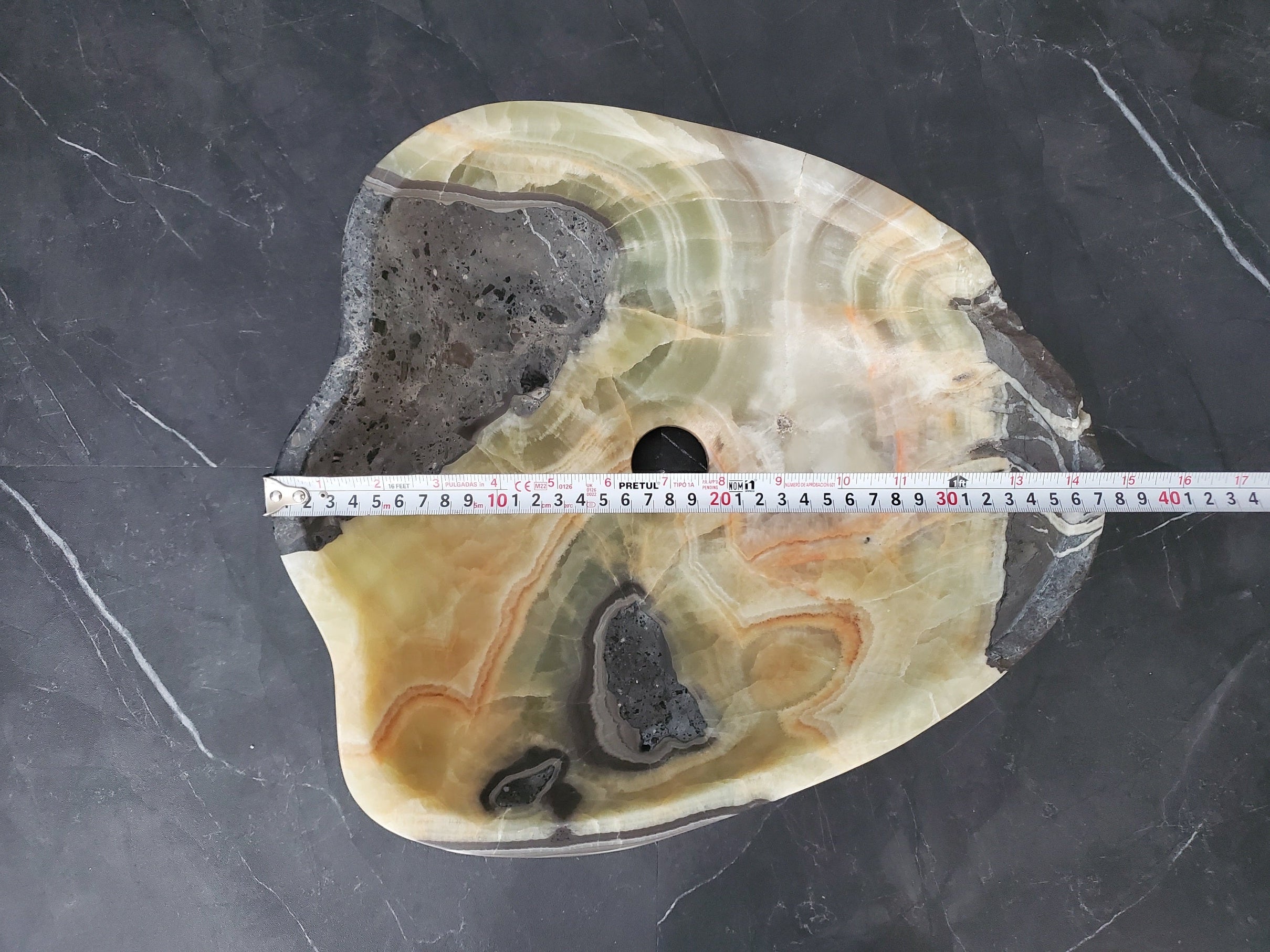 S28_26 Onyx Stone Vessel Bathroom Sink