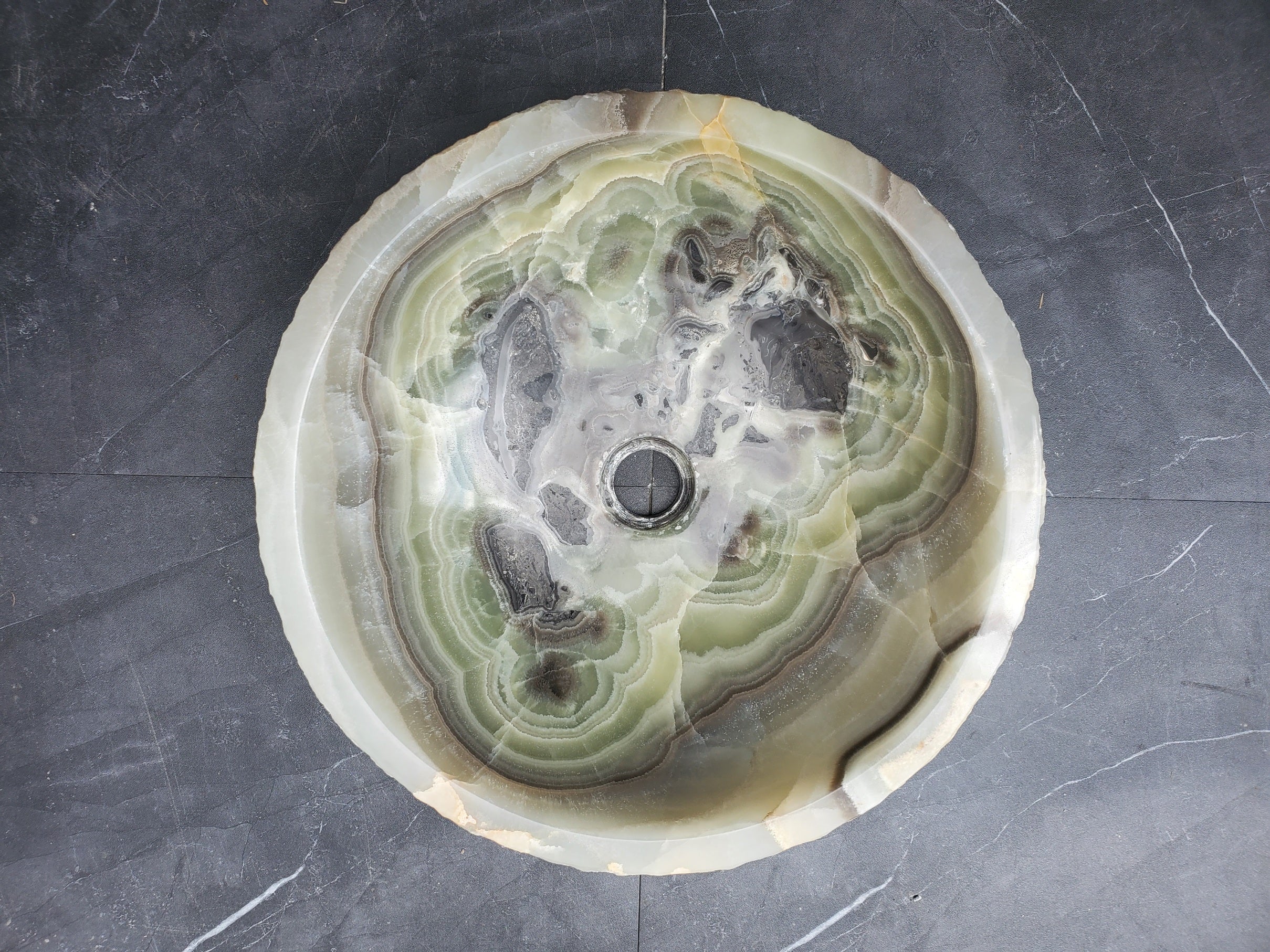 S29_30 Onyx Stone Vessel Bathroom Sink