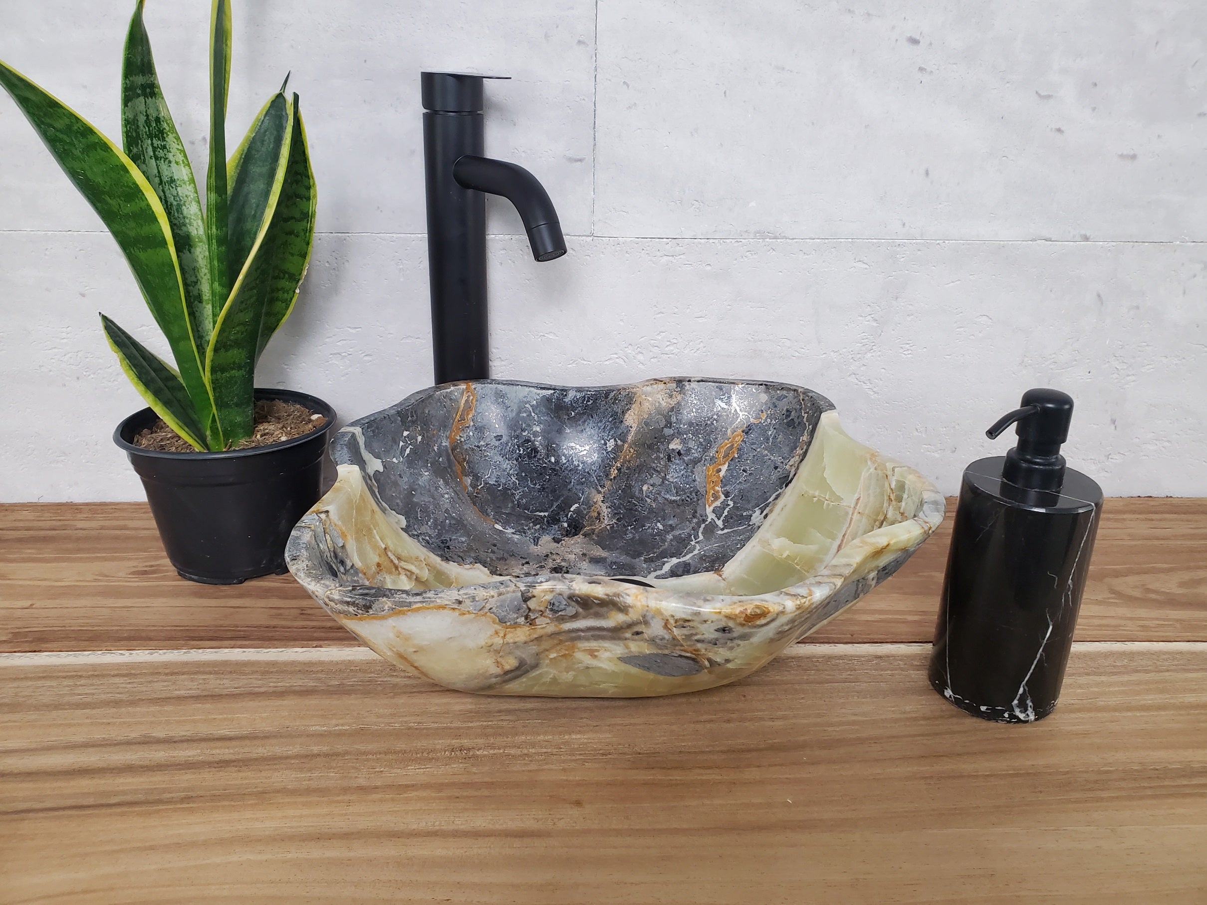 S28_06 Natural Stone Vessel Bathroom Sink