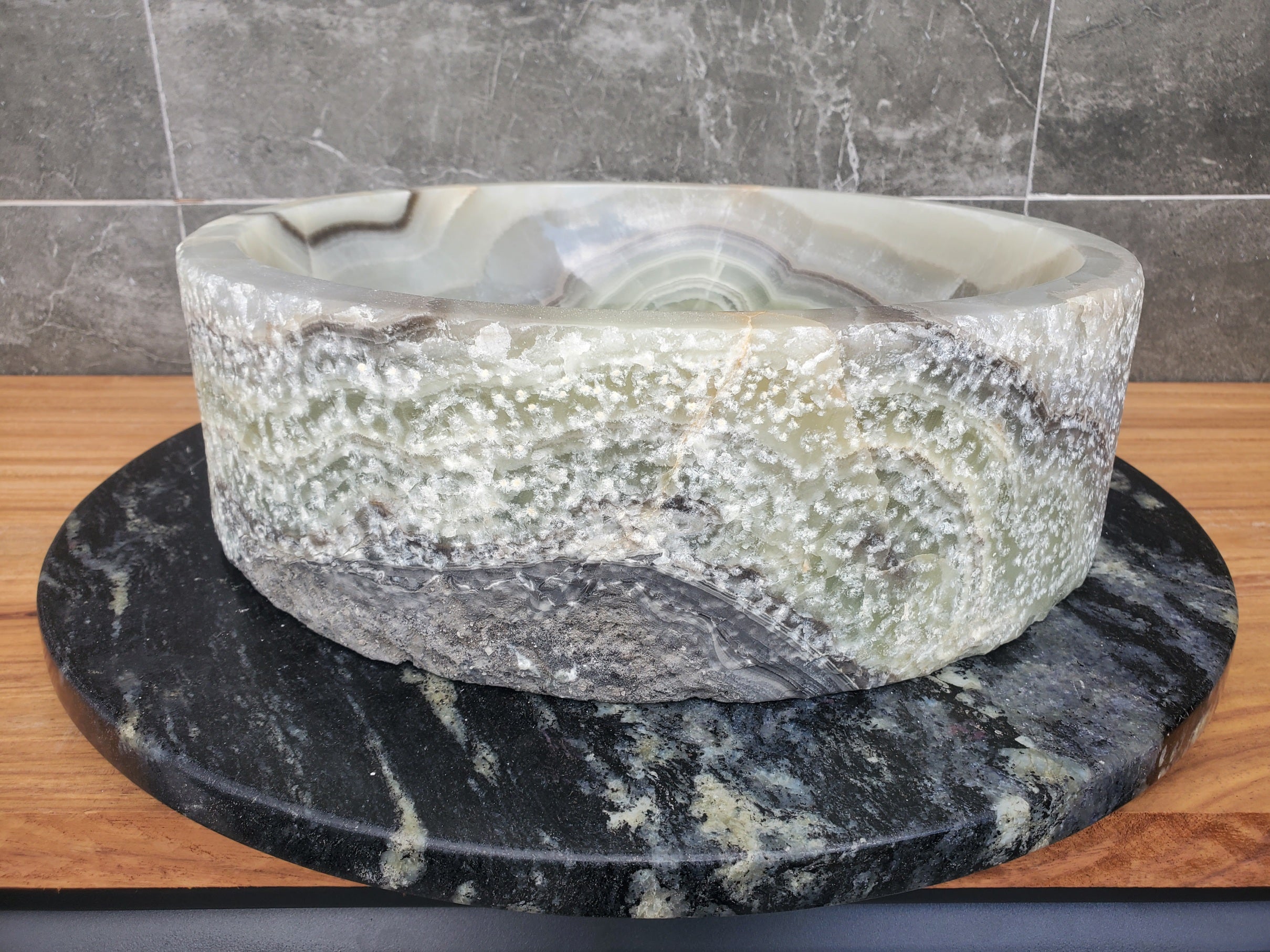 S29_30 Onyx Stone Vessel Bathroom Sink