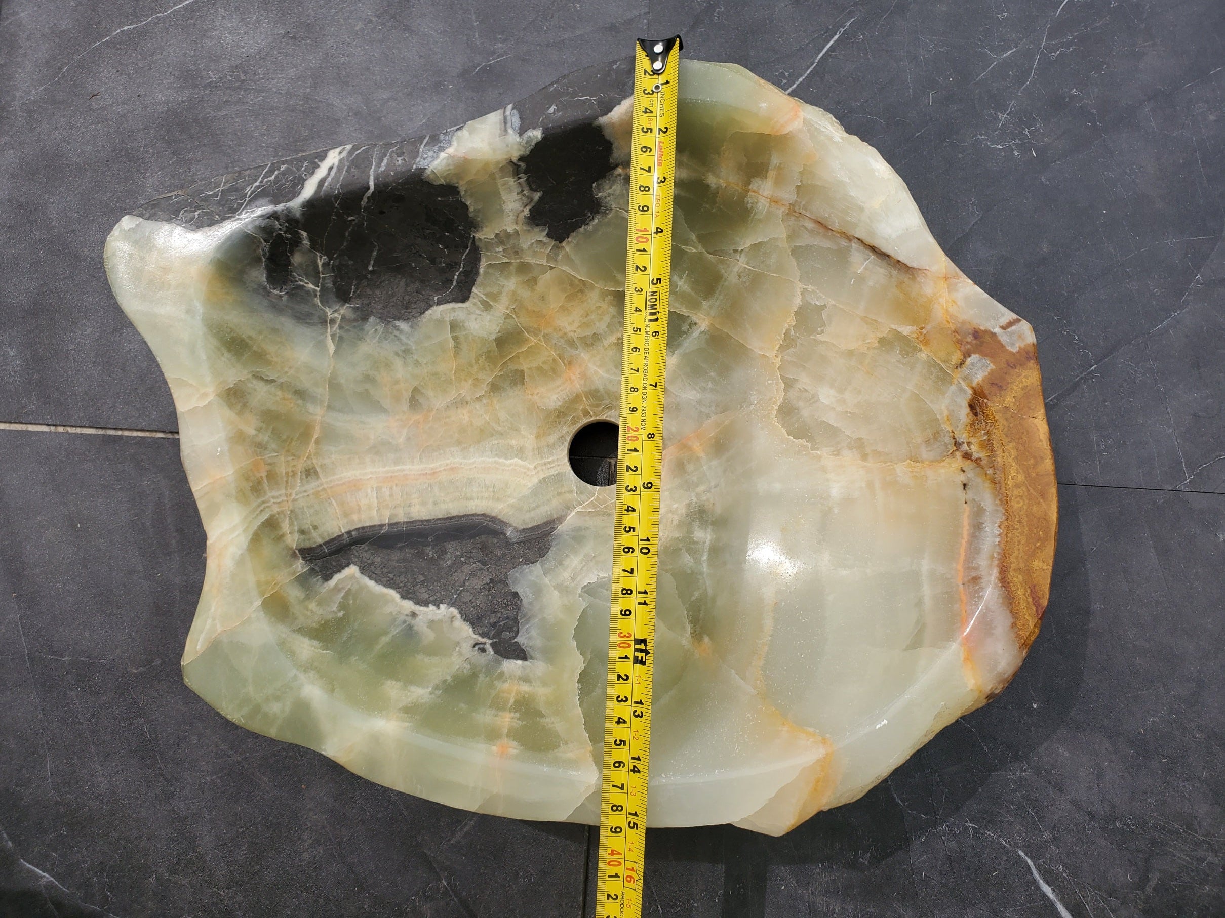 S31_21 Onyx Stone Vessel Bathroom Sink - 19 x 15 inch