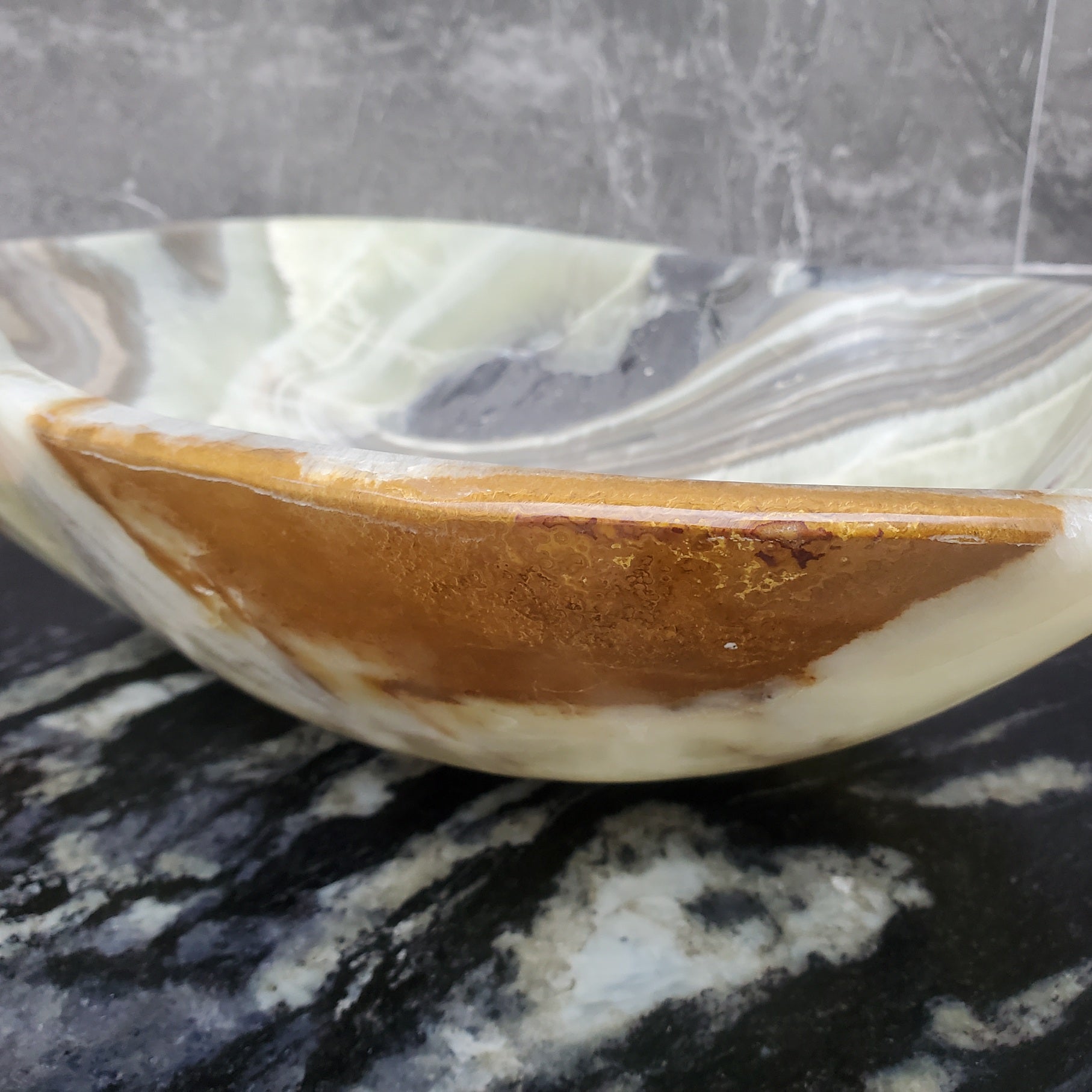 S30_03 Onyx Stone Vessel Bathroom Sink - 19 x 13.5 inch