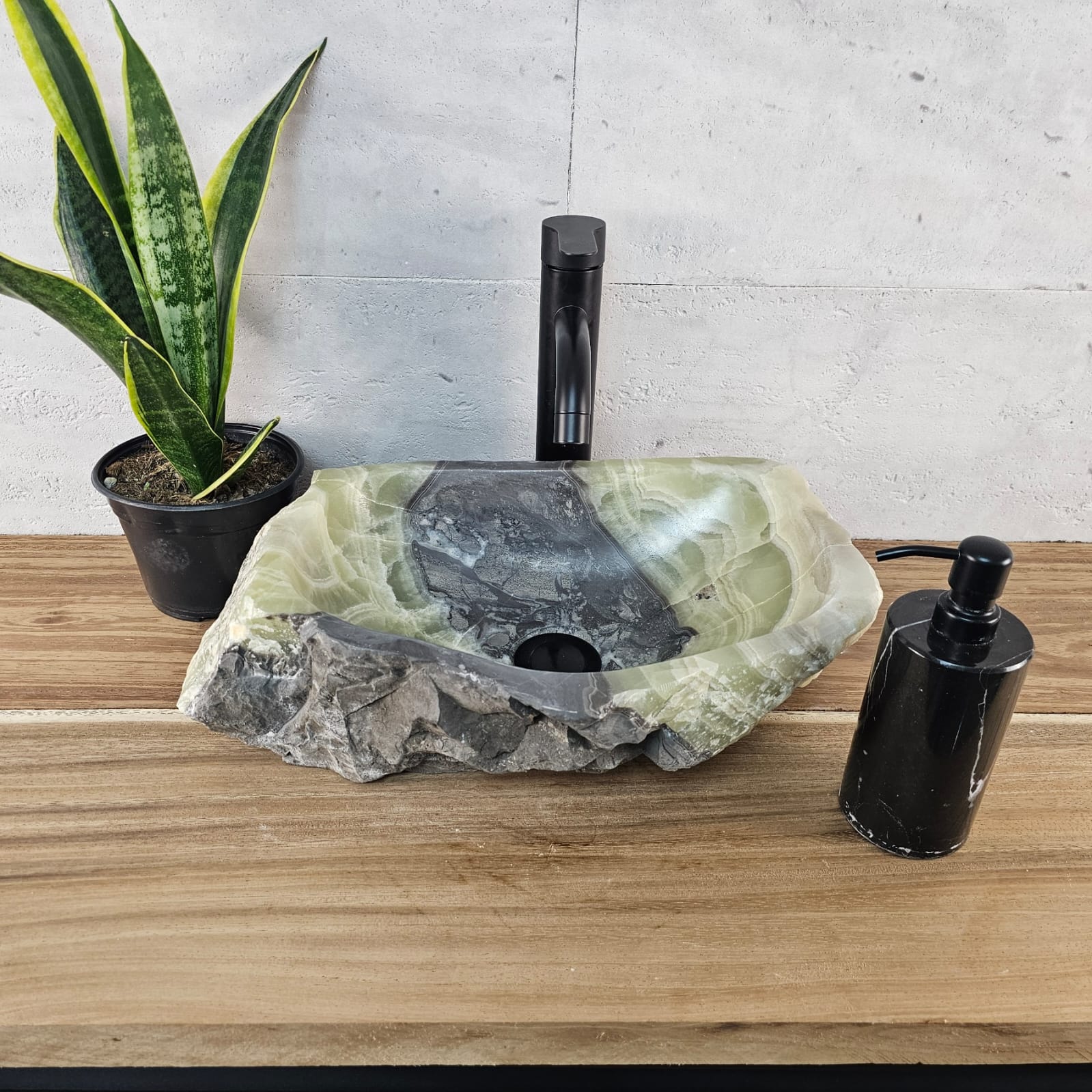 S29_02 Onyx Stone Vessel Bathroom Sink