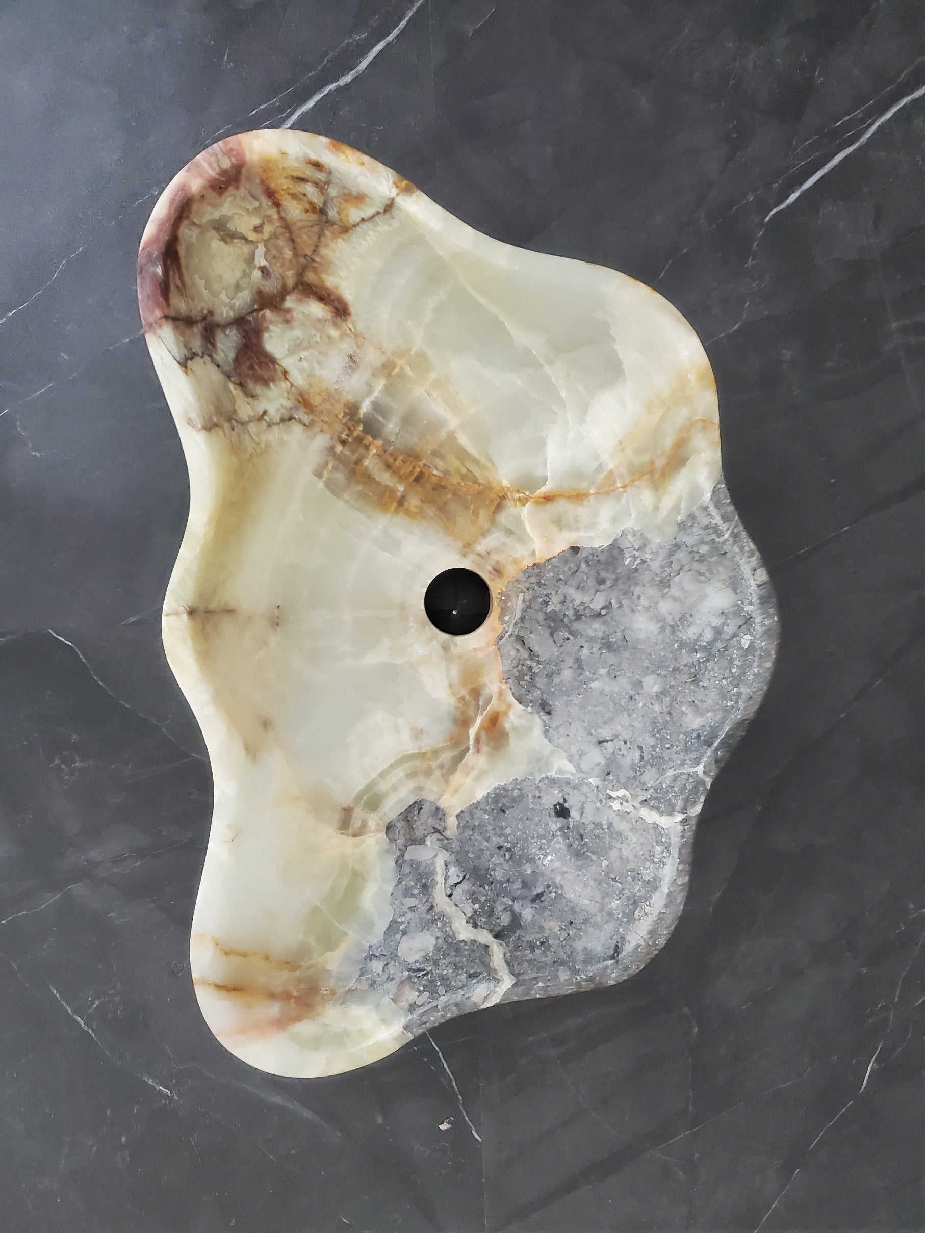 S28_09 Onyx Stone Vessel Bathroom Sink