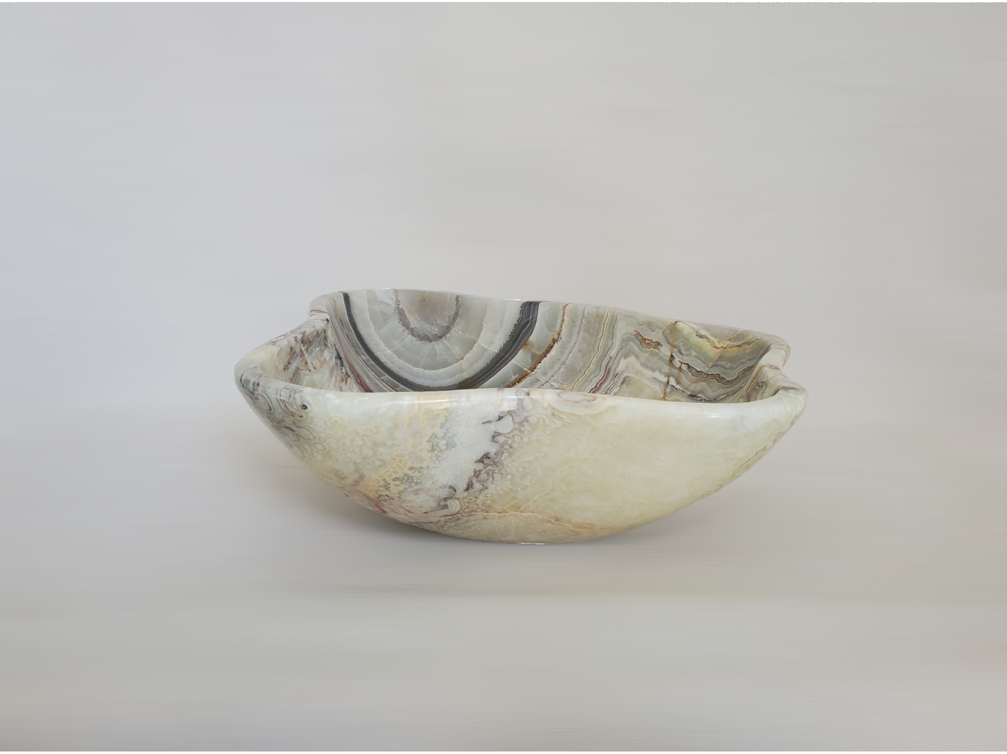 S21_05 Onyx Stone Vessel Bathroom Sink - 17.5 x 13.5 inch