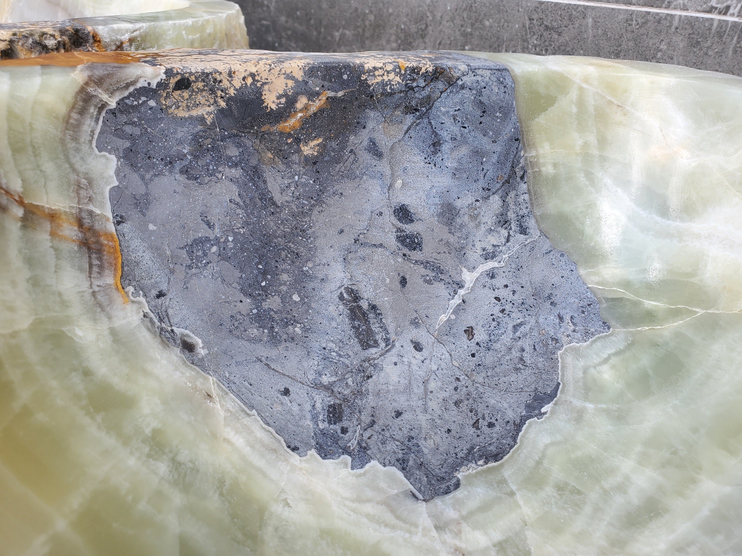 S29_32 Onyx Stone Vessel Bathroom Sink