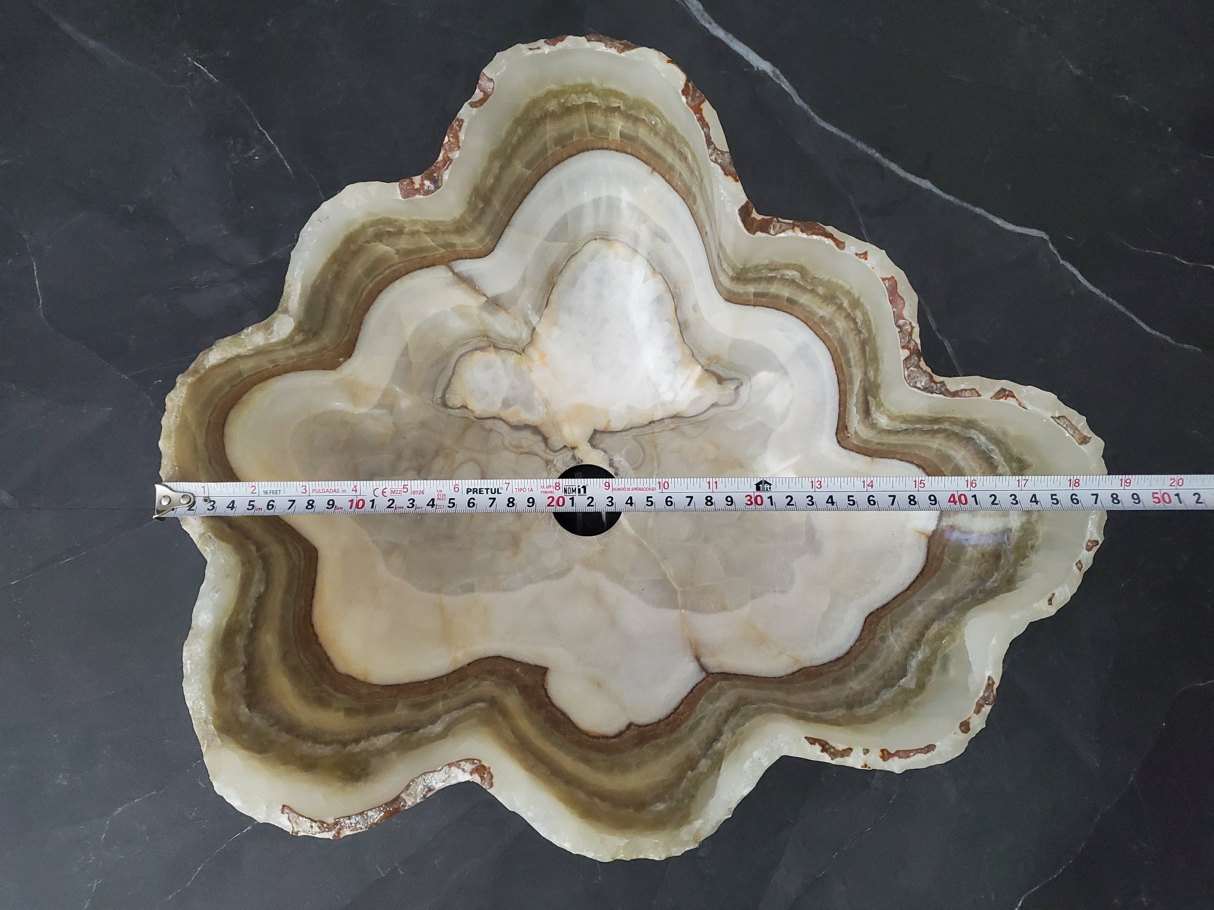 S27_20 Onyx Stone Bathroom Vessel Sink