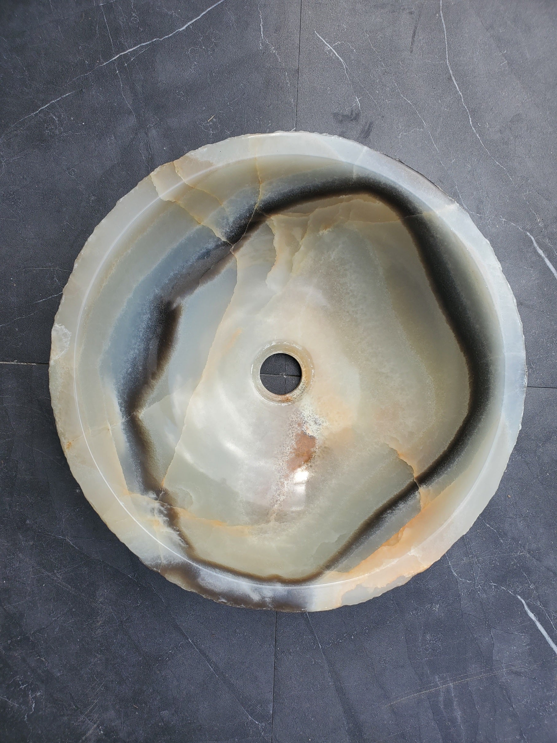 S29_31 Onyx Stone Vessel Bathroom Sink