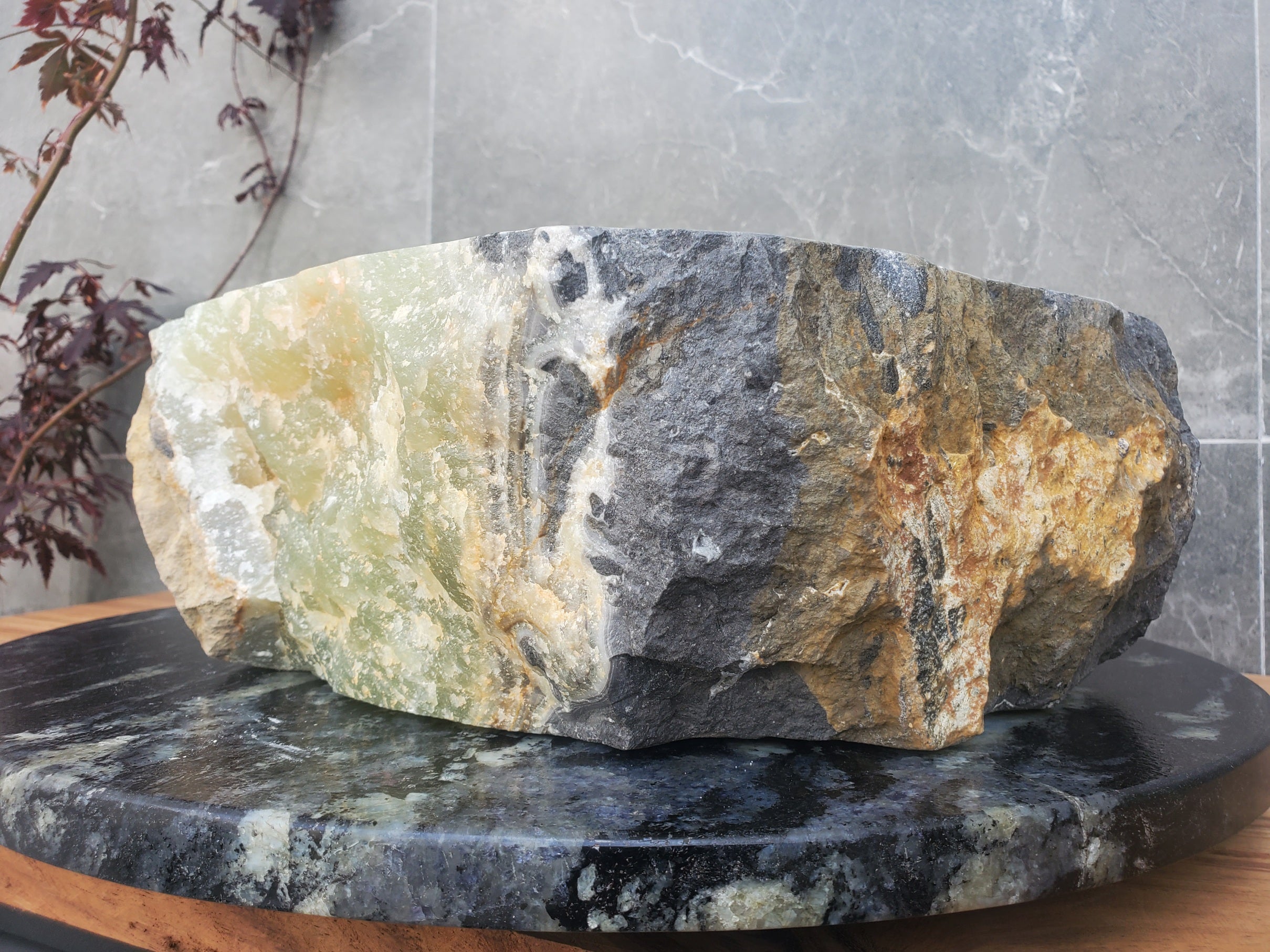 S30_20 Onyx Stone Vessel Bathroom Sink - 16.5 x 13 inch