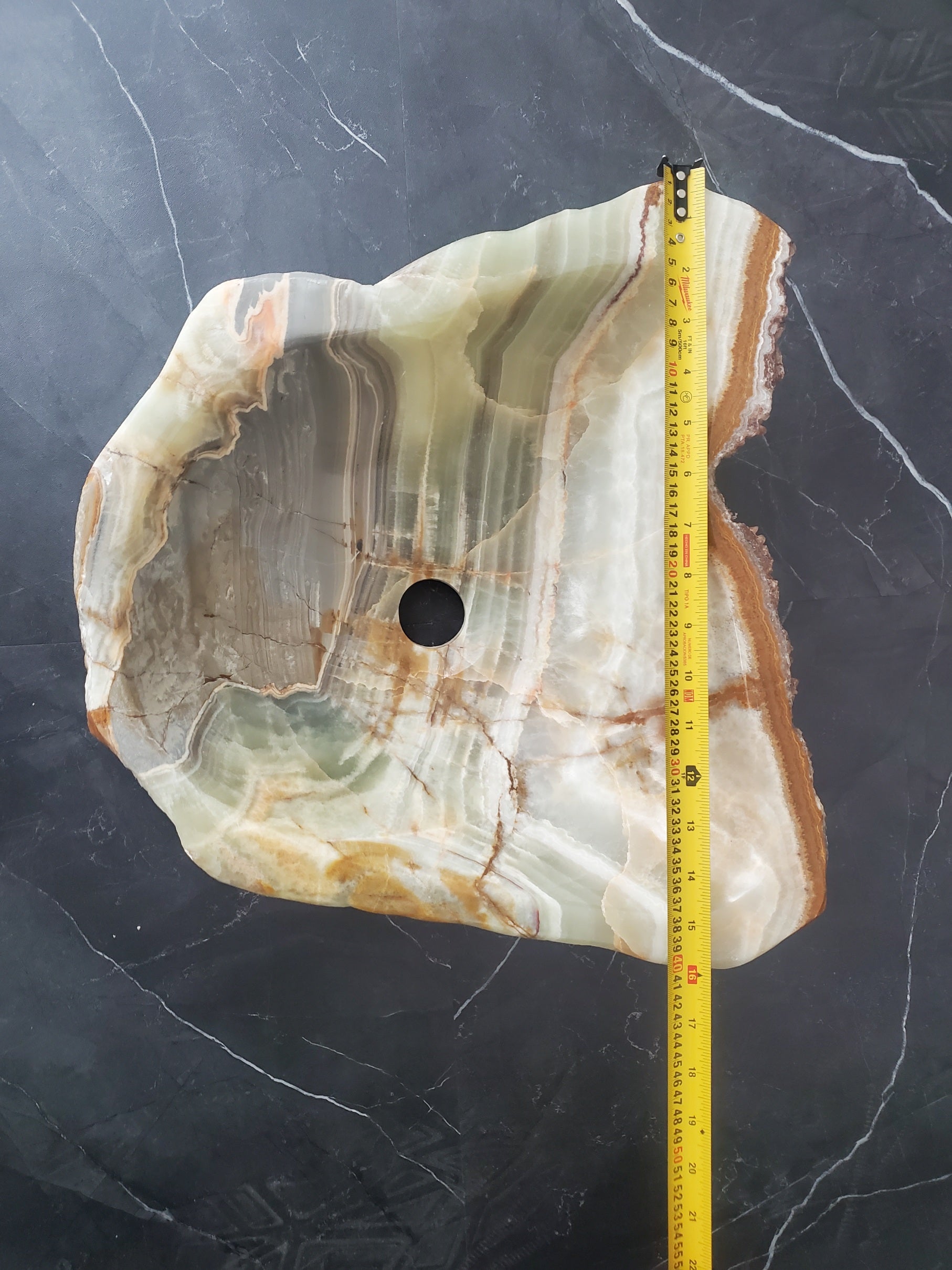 SET1028 Onyx Stone Vessel Bathroom Sink (Set of Two)