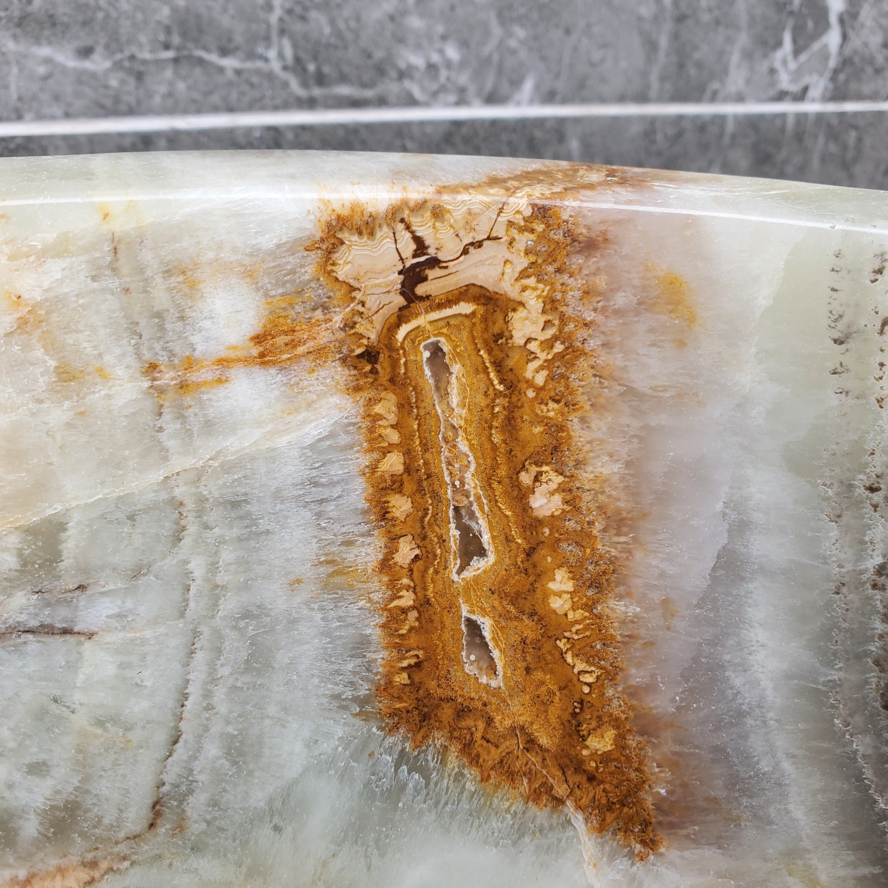 S29_29 Onyx Stone Vessel Bathroom Sink