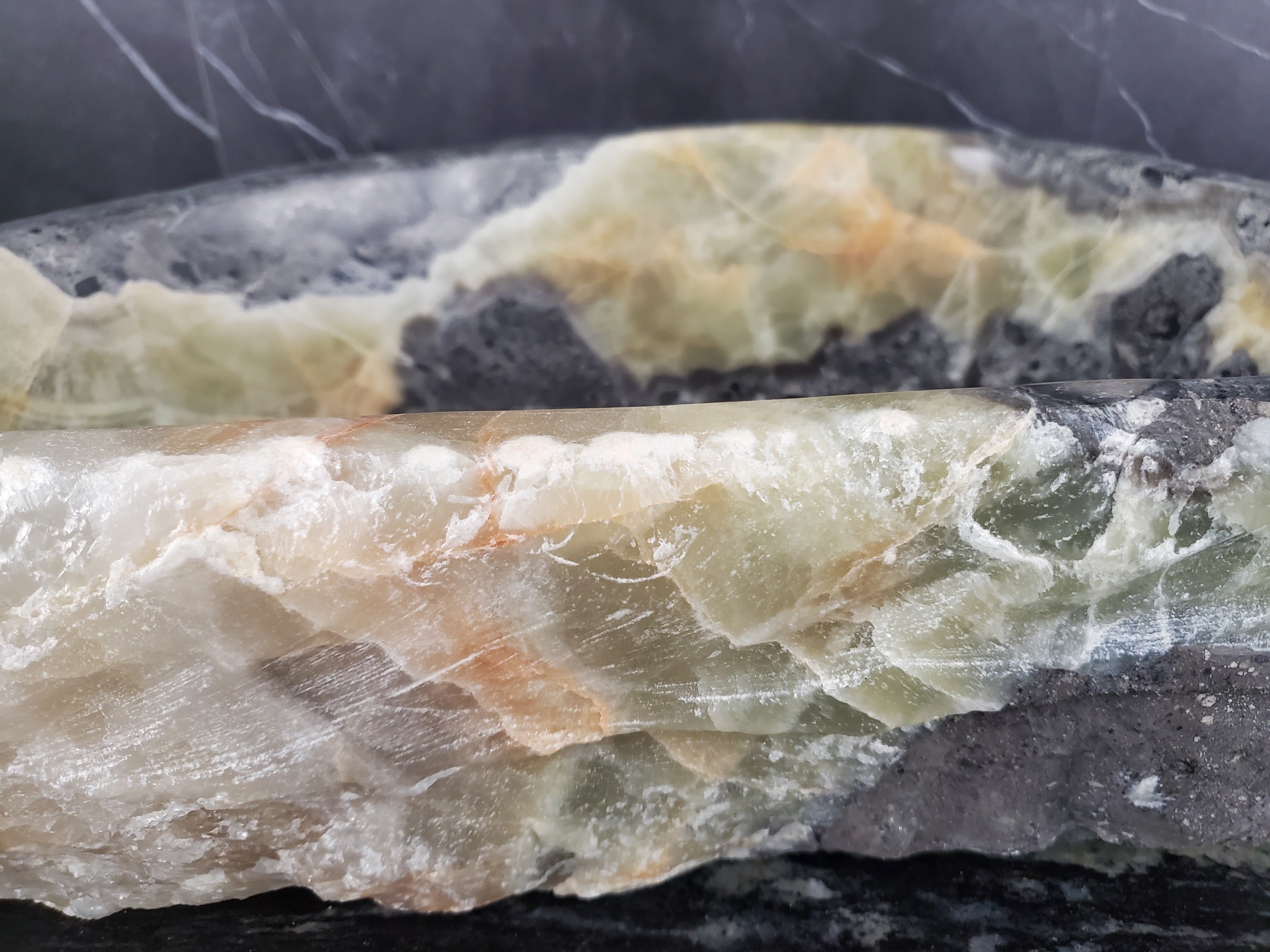 S26_08 Onyx Stone Vessel Bathroom Sink - 18.5 x 12.5 inch