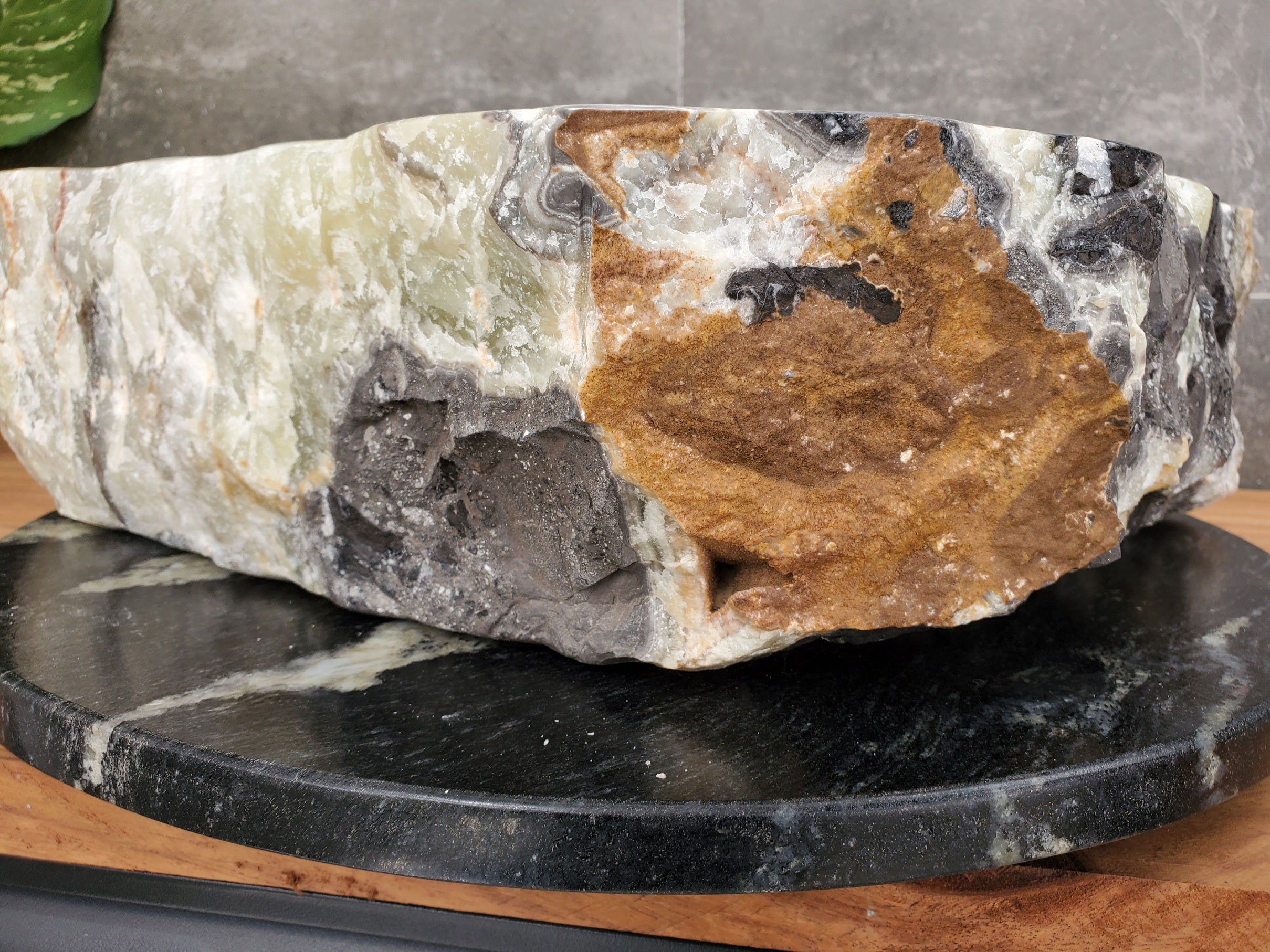 S31_13 Onyx Stone Vessel Bathroom Sink - 17.5 x 14.5 inch