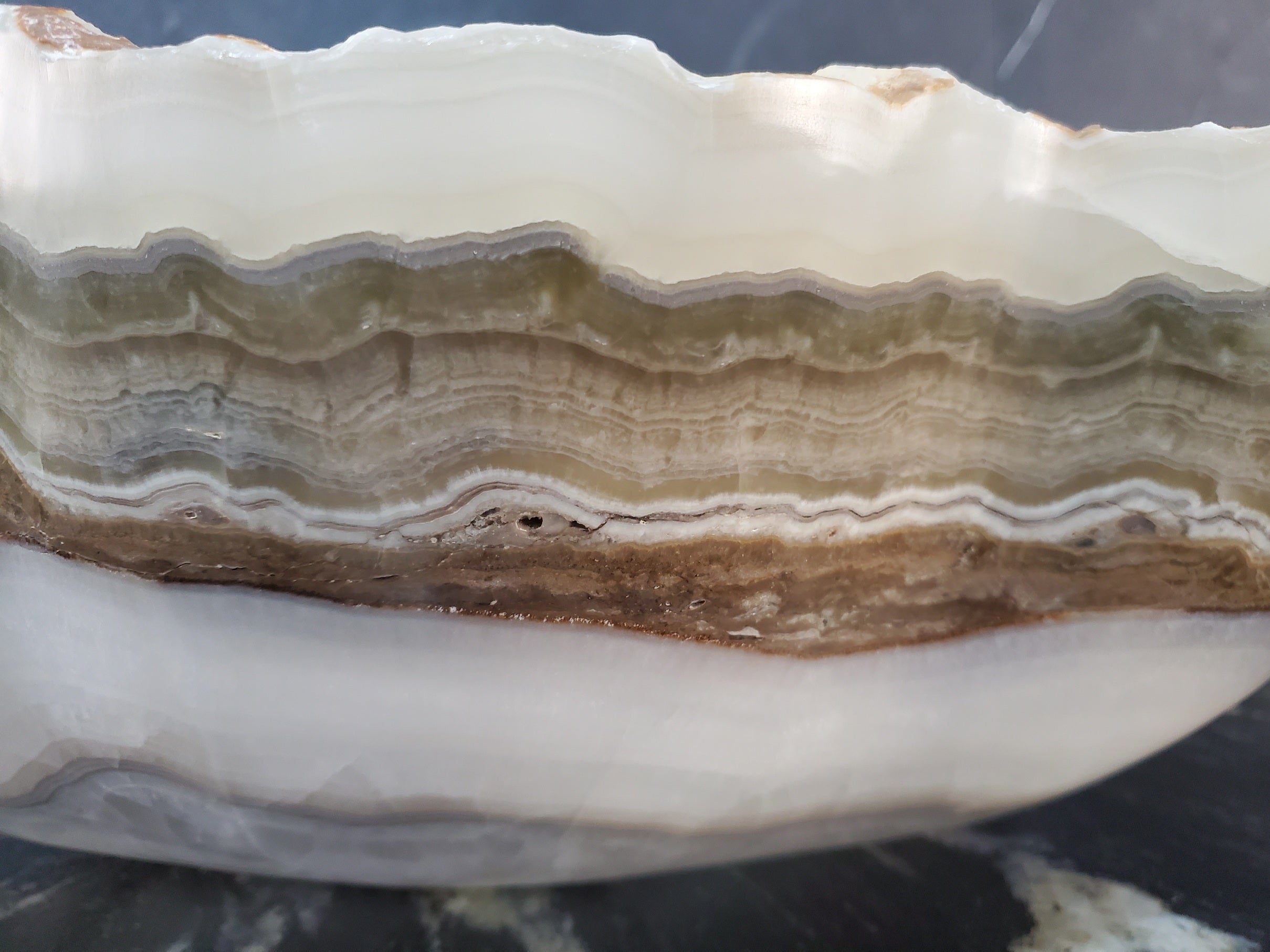 S27_19 Onyx Stone Bathroom Vessel Sink - 19.5 x 16 inch