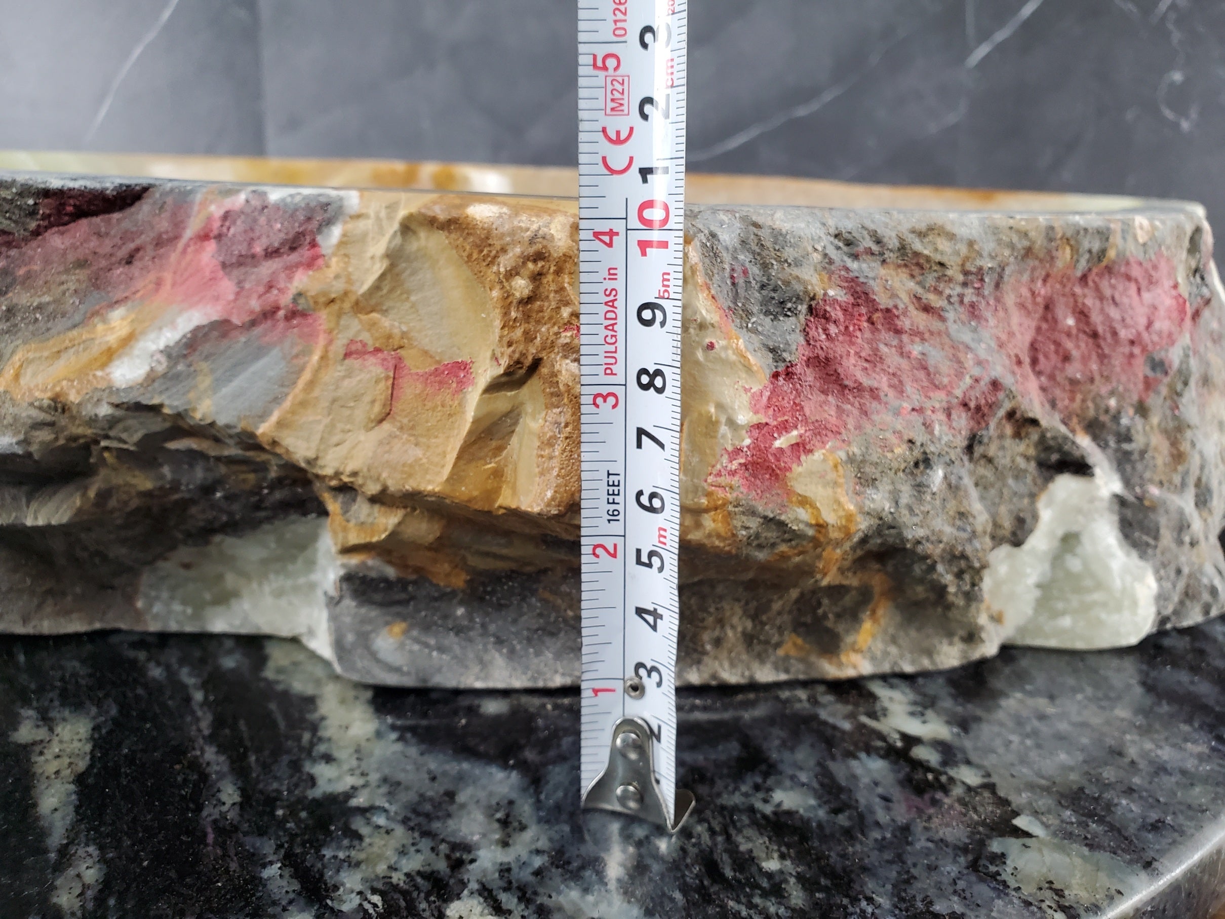 S28_17 Onyx Stone Vessel Bathroom Sink - 20.5 x 11 inch