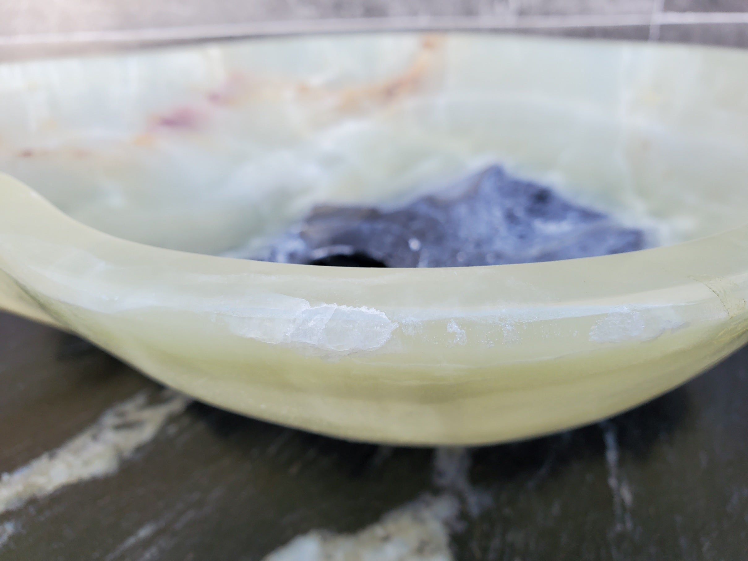 S30_02 Onyx Stone Vessel Bathroom Sink - 18.5 x 14 inch