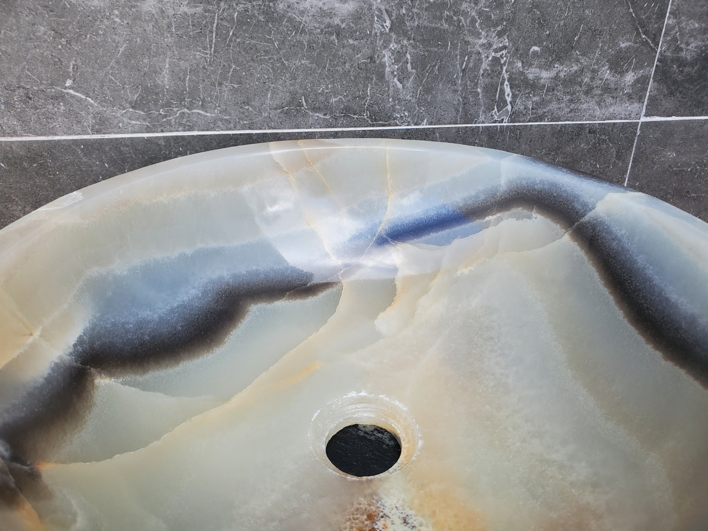 S29_31 Onyx Stone Vessel Bathroom Sink