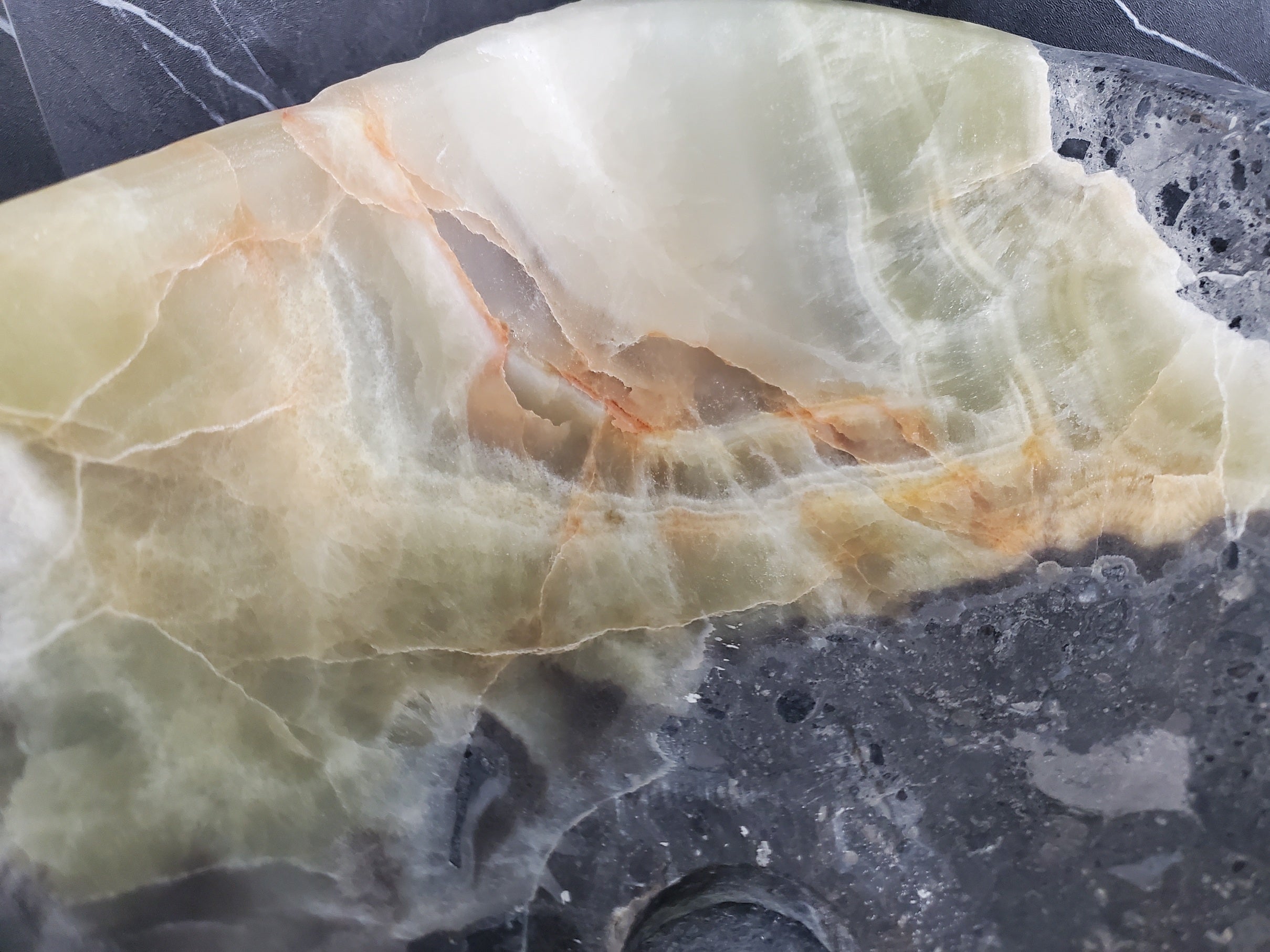 S26_08 Onyx Stone Vessel Bathroom Sink - 18.5 x 12.5 inch