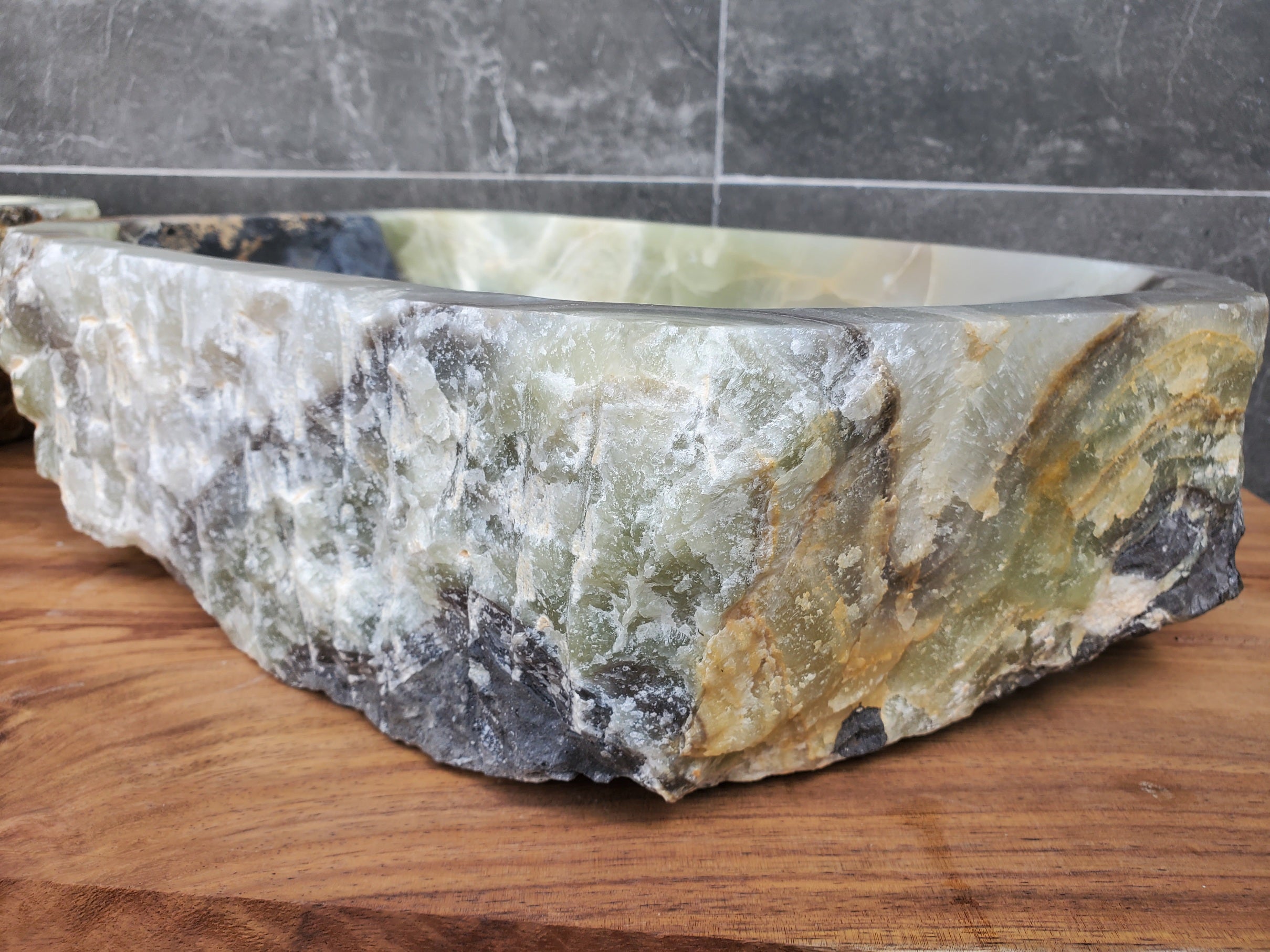 S29_32 Onyx Stone Vessel Bathroom Sink