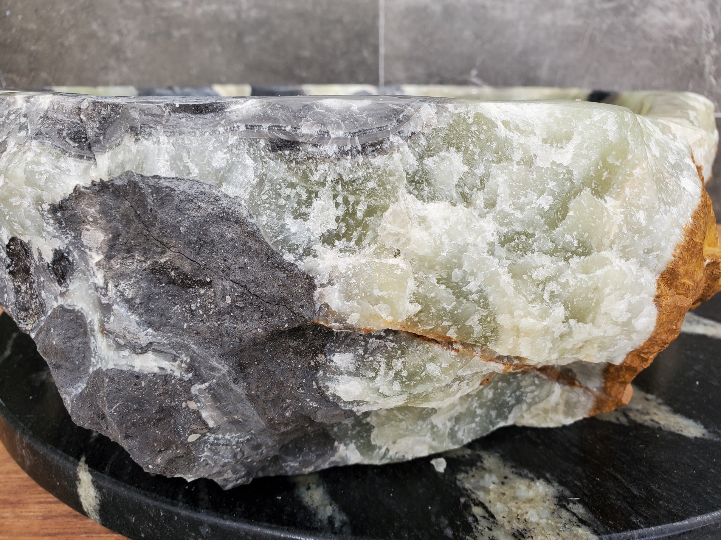 S31_14 Onyx Stone Vessel Bathroom Sink - 20 x 15 inch
