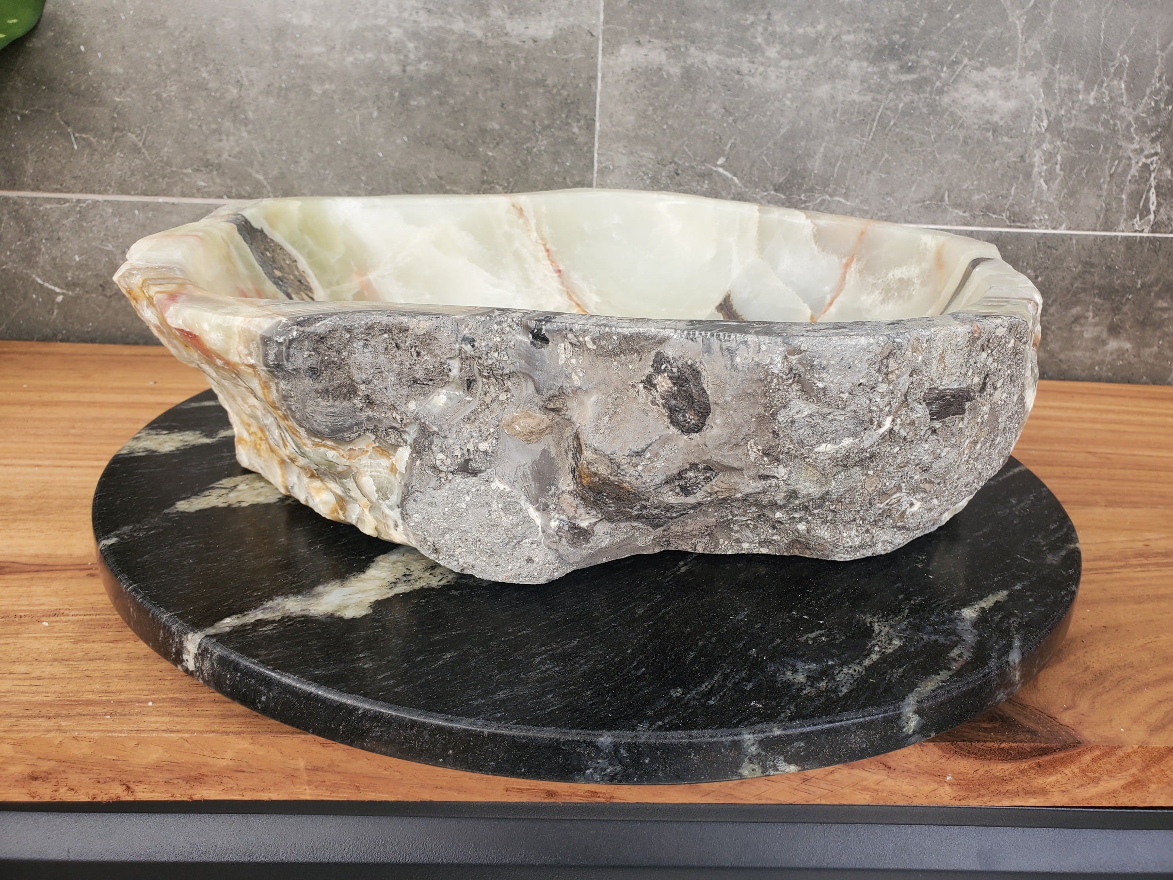 S31_18 Onyx Stone Vessel Bathroom Sink