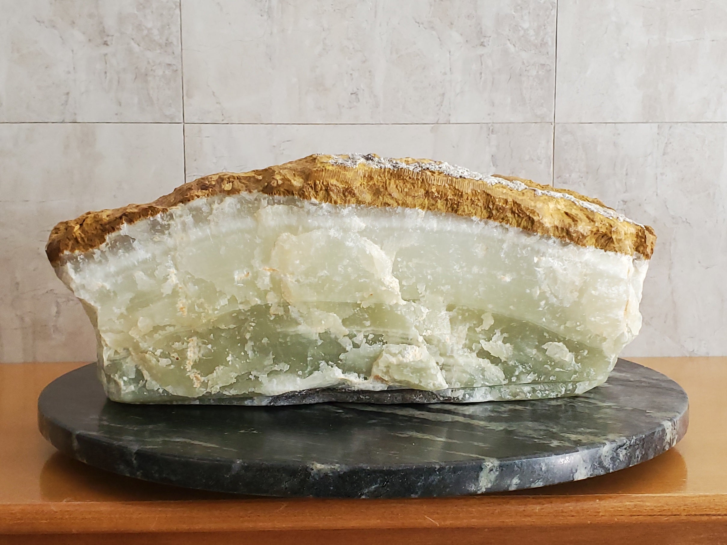 S23_30 Onyx Stone Vessel Bathroom Sink - 15 x 13 inch