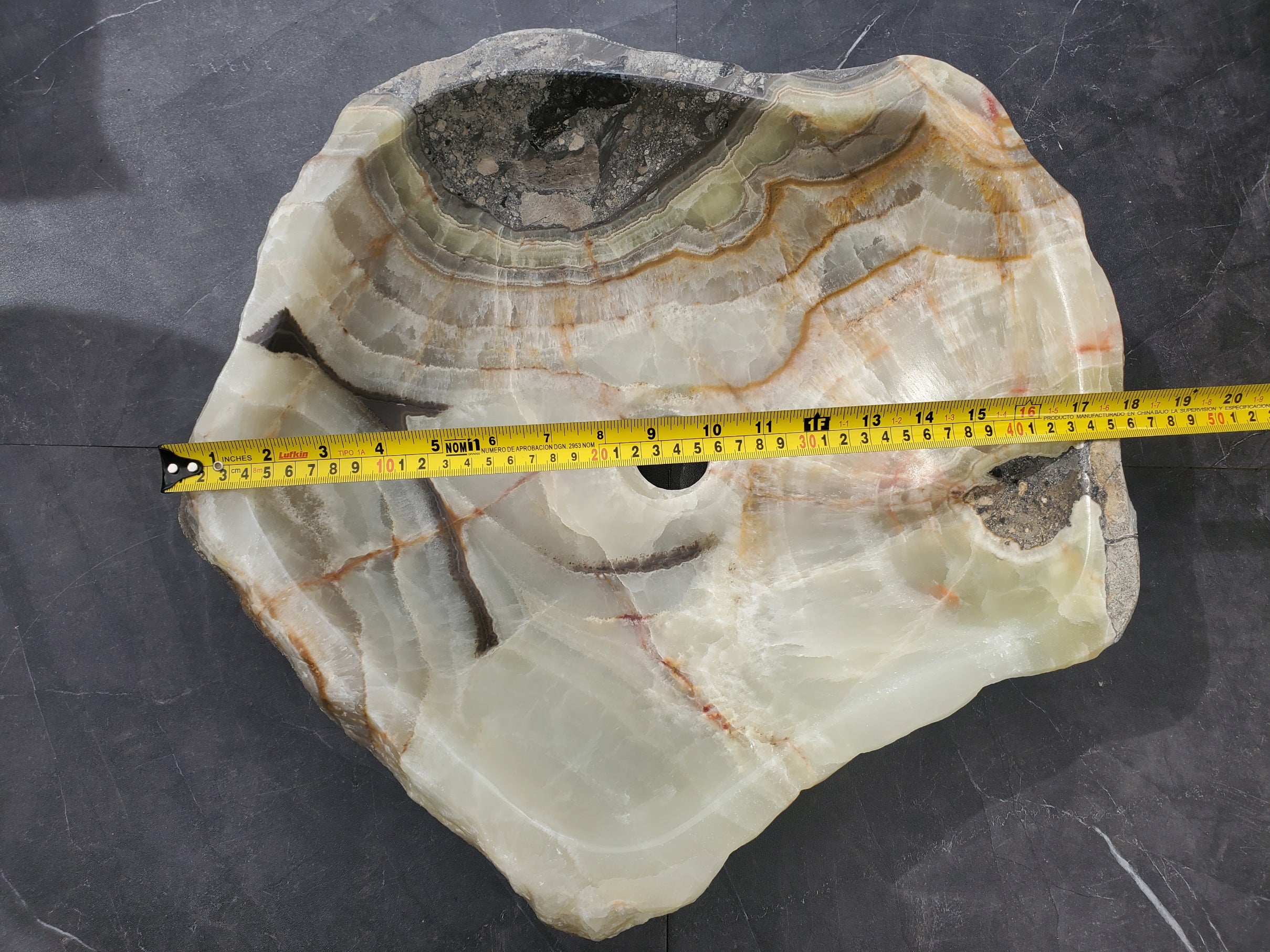 S31_18 Onyx Stone Vessel Bathroom Sink